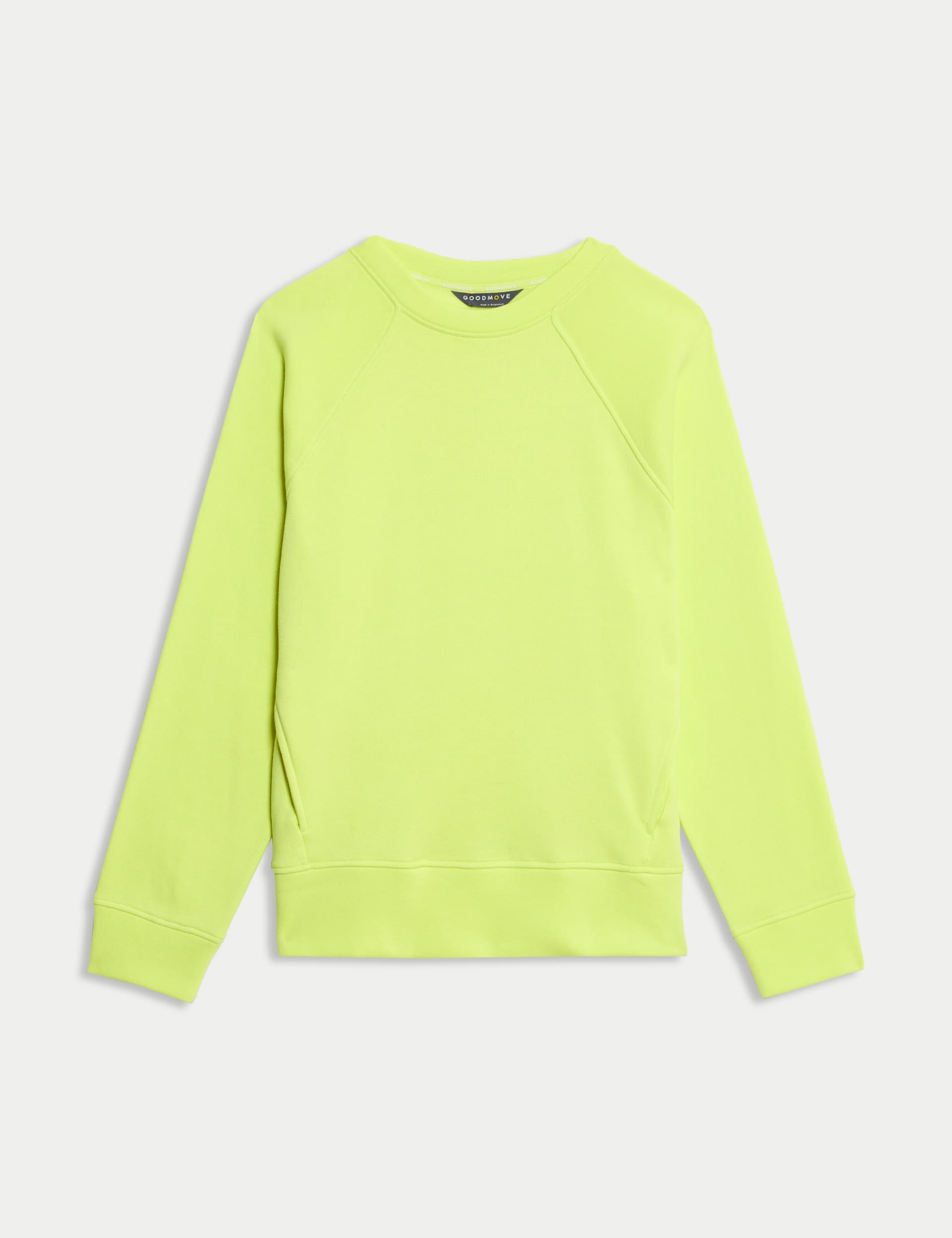 Goodmove Women's Cotton Rich Crew Neck Sweatshirt - 12 - Limeade, Scarlet,Limeade,Light Green,Azure 