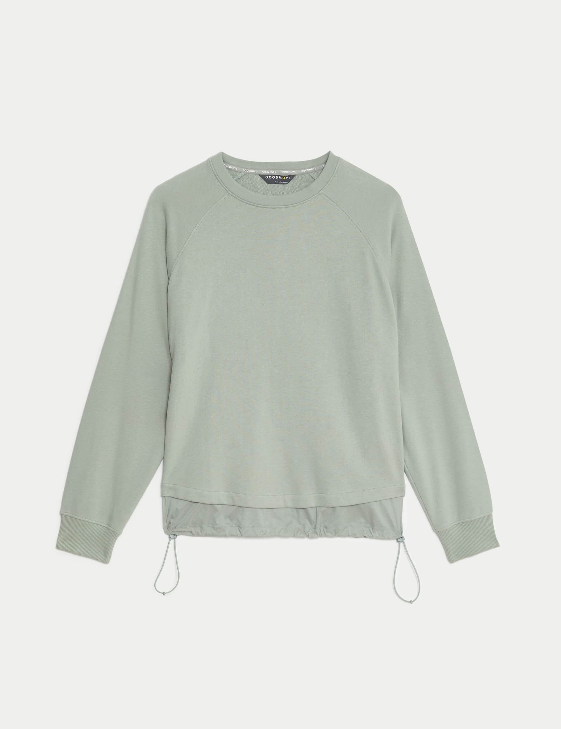 Goodmove Women's Cotton Rich Crew Neck Sweatshirt - 14 - Light Verdigris, Light Verdigris