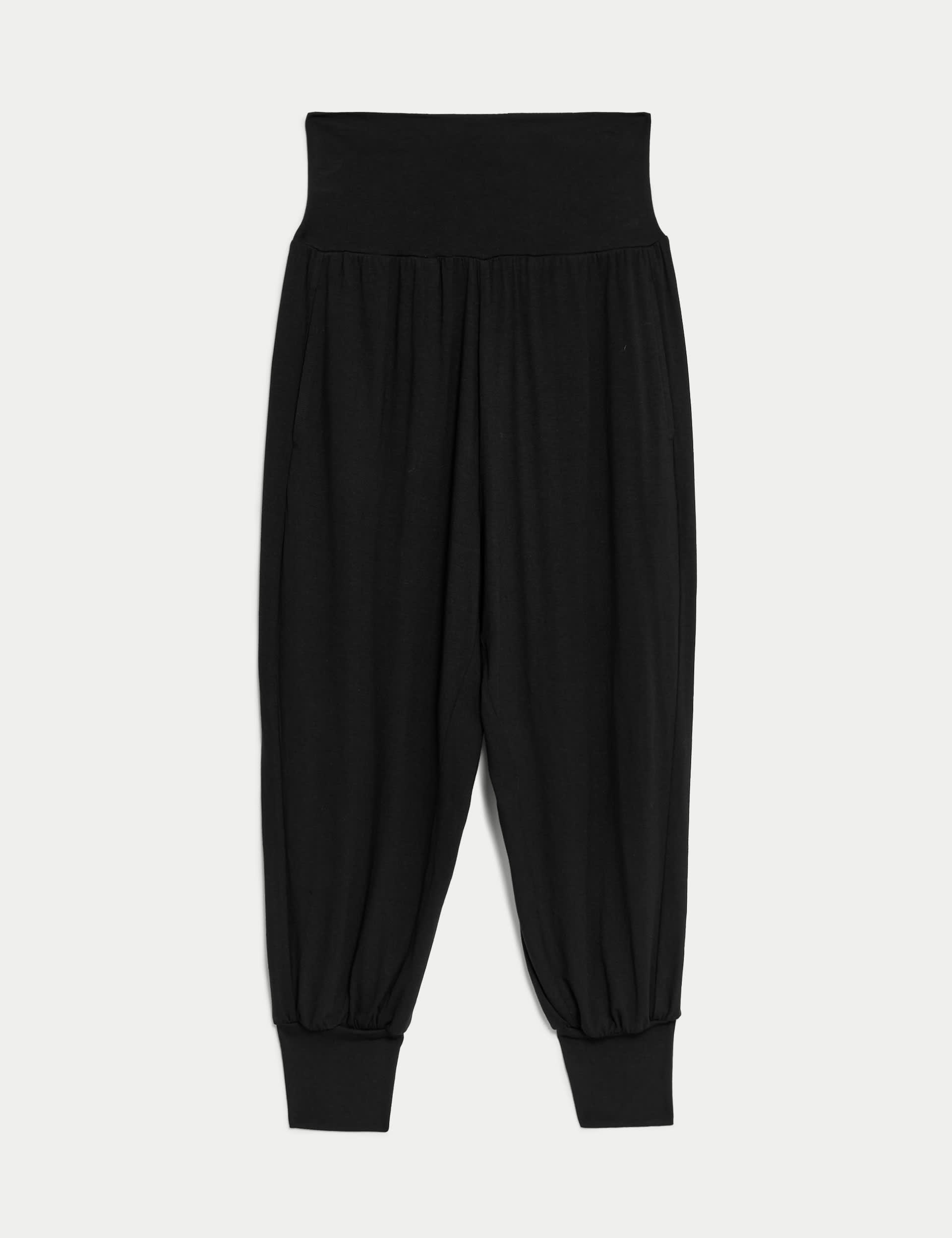 Goodmove Women's High Waisted Hareem Yoga Joggers - 6 - Black, Black