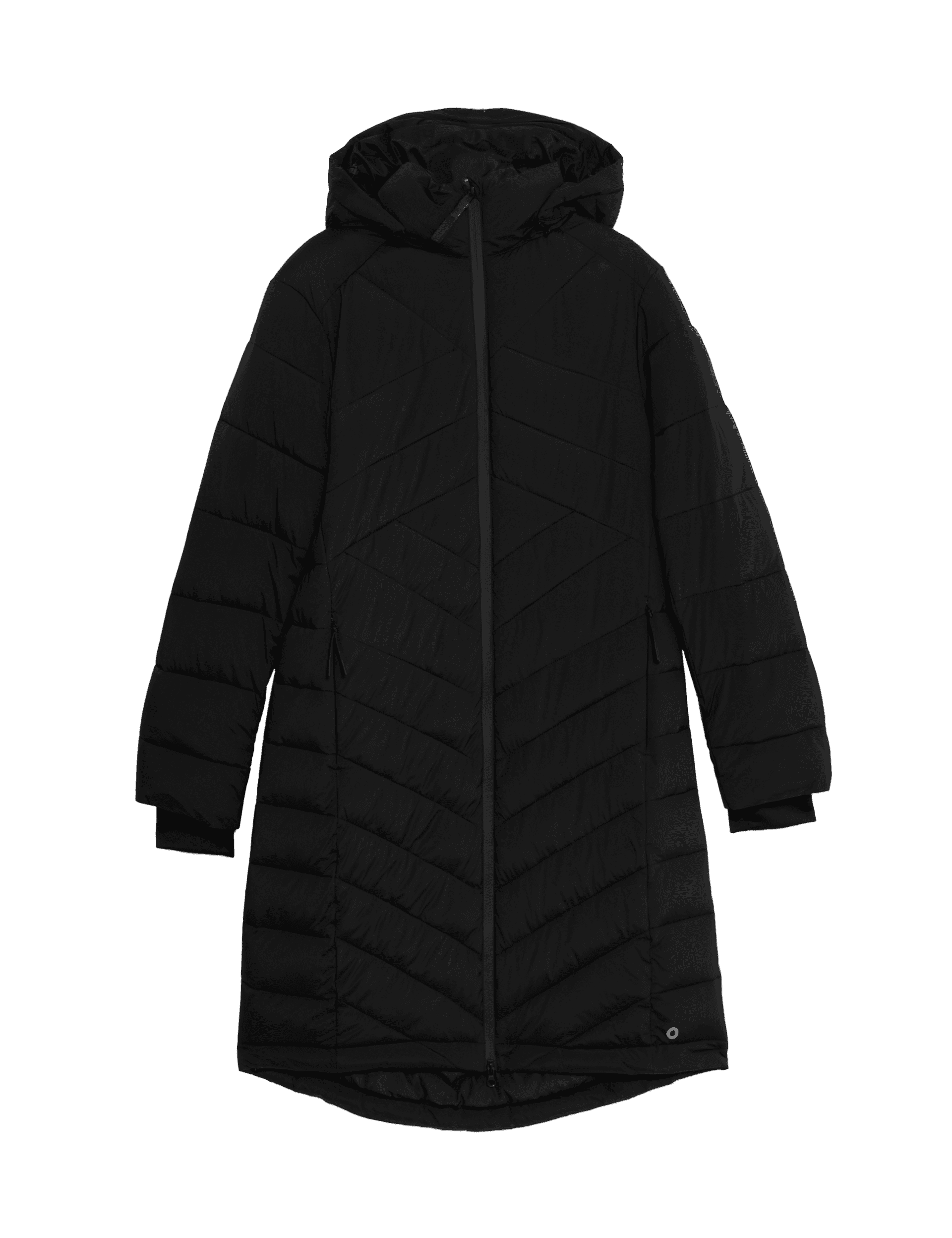 Goodmove Women's Stormwear Hooded Puffer Coat - 12 - Black, Black,Taupe