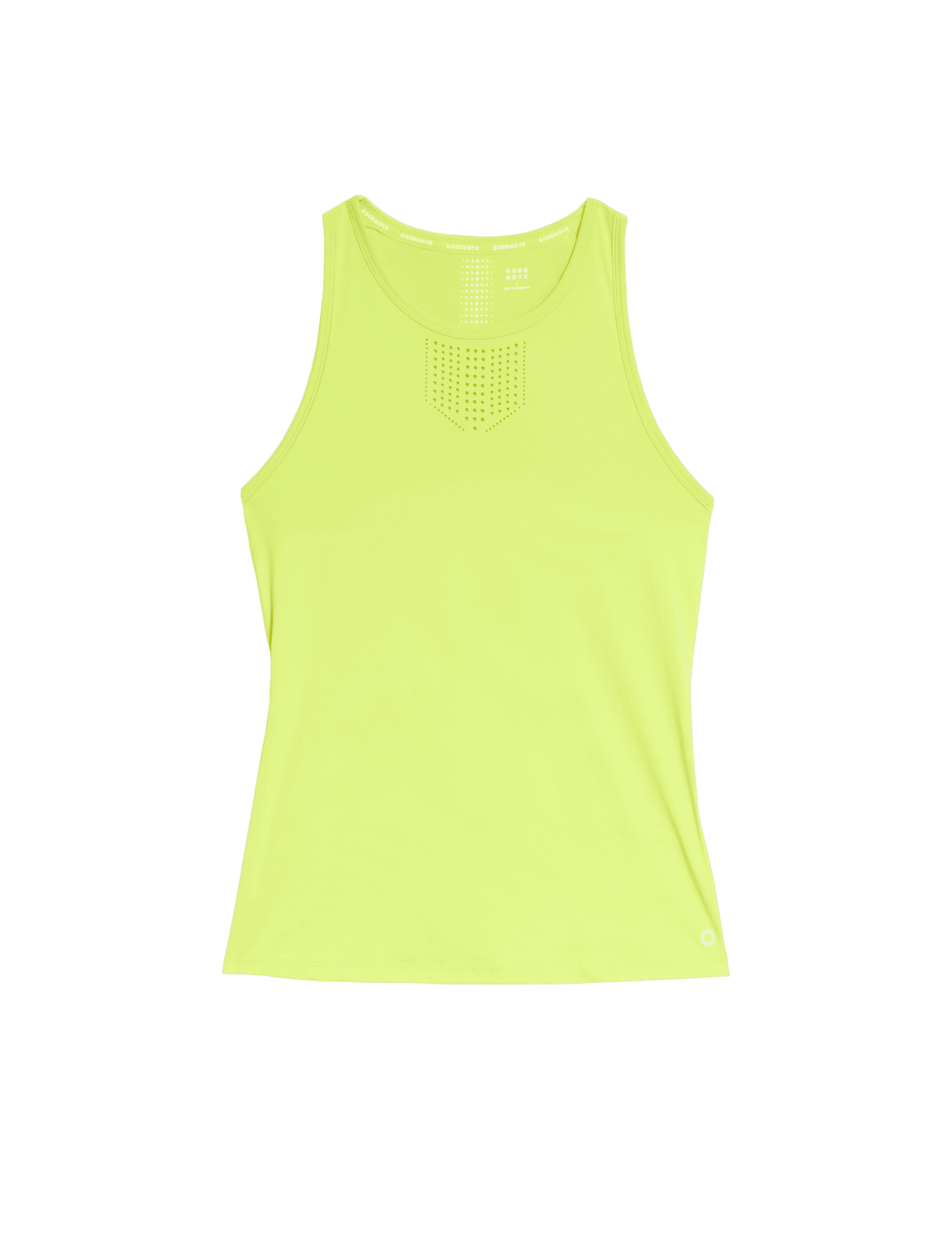 Goodmove Women's Racer Back Fitted Vest Top - 14 - Limeade, Limeade,Dark Turquoise