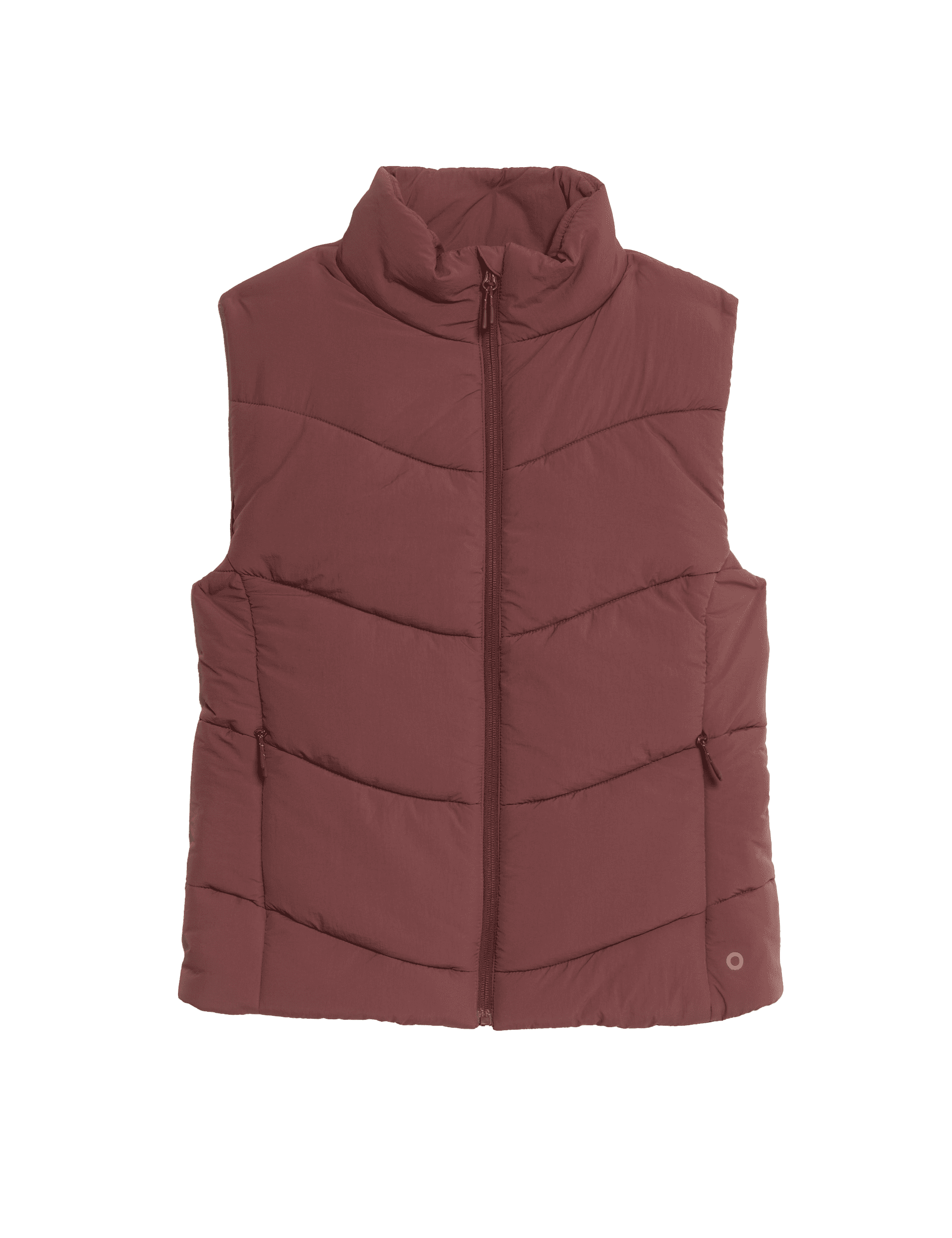 Goodmove Women's Quilted Funnel Neck Puffer Gilet with Stormwear - 12 - Dark Taupe, Dark Taupe