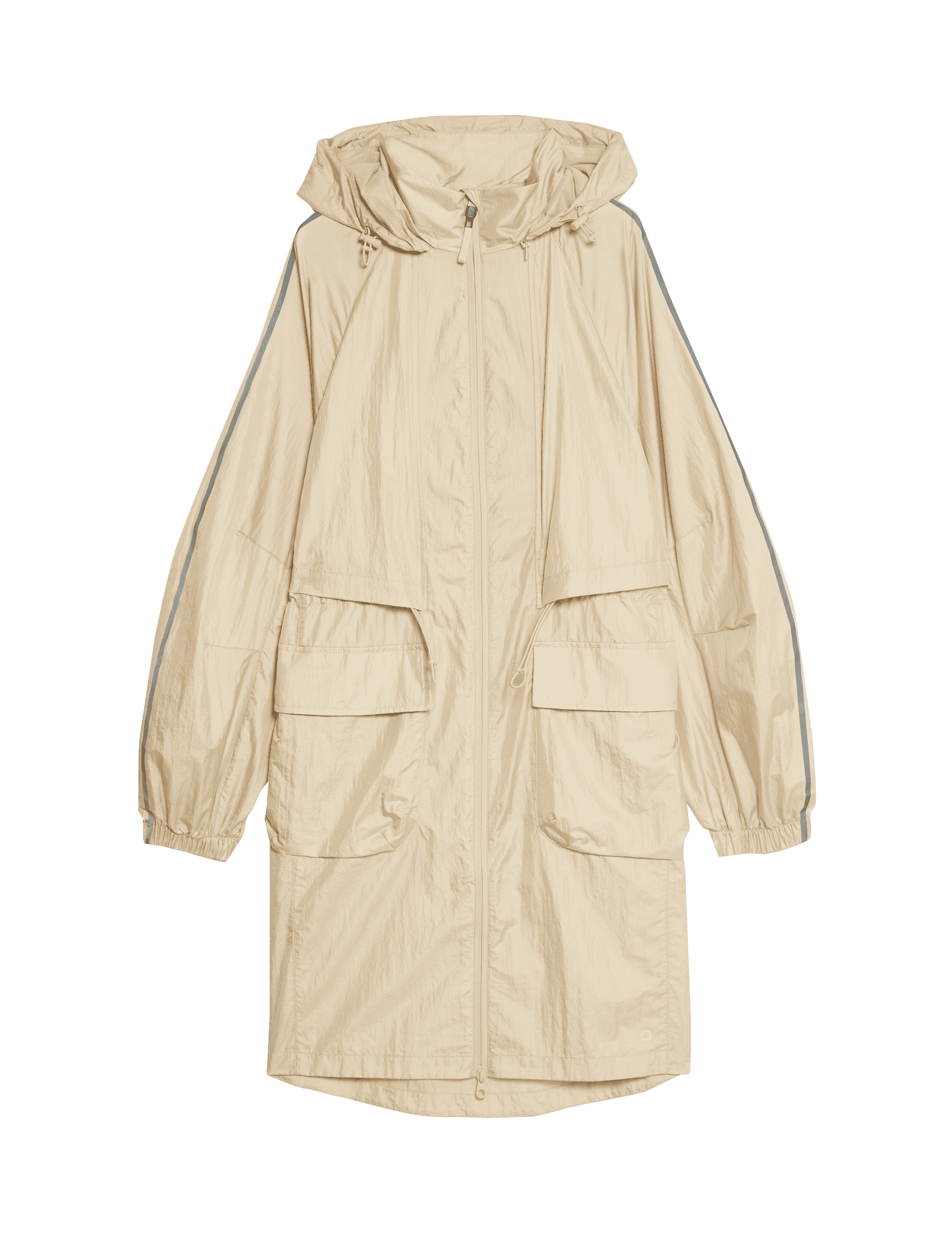 Goodmove Women's Packable Iridescent Hooded Parka with Stormwear - 14 - Antique Cream, Antique Crea