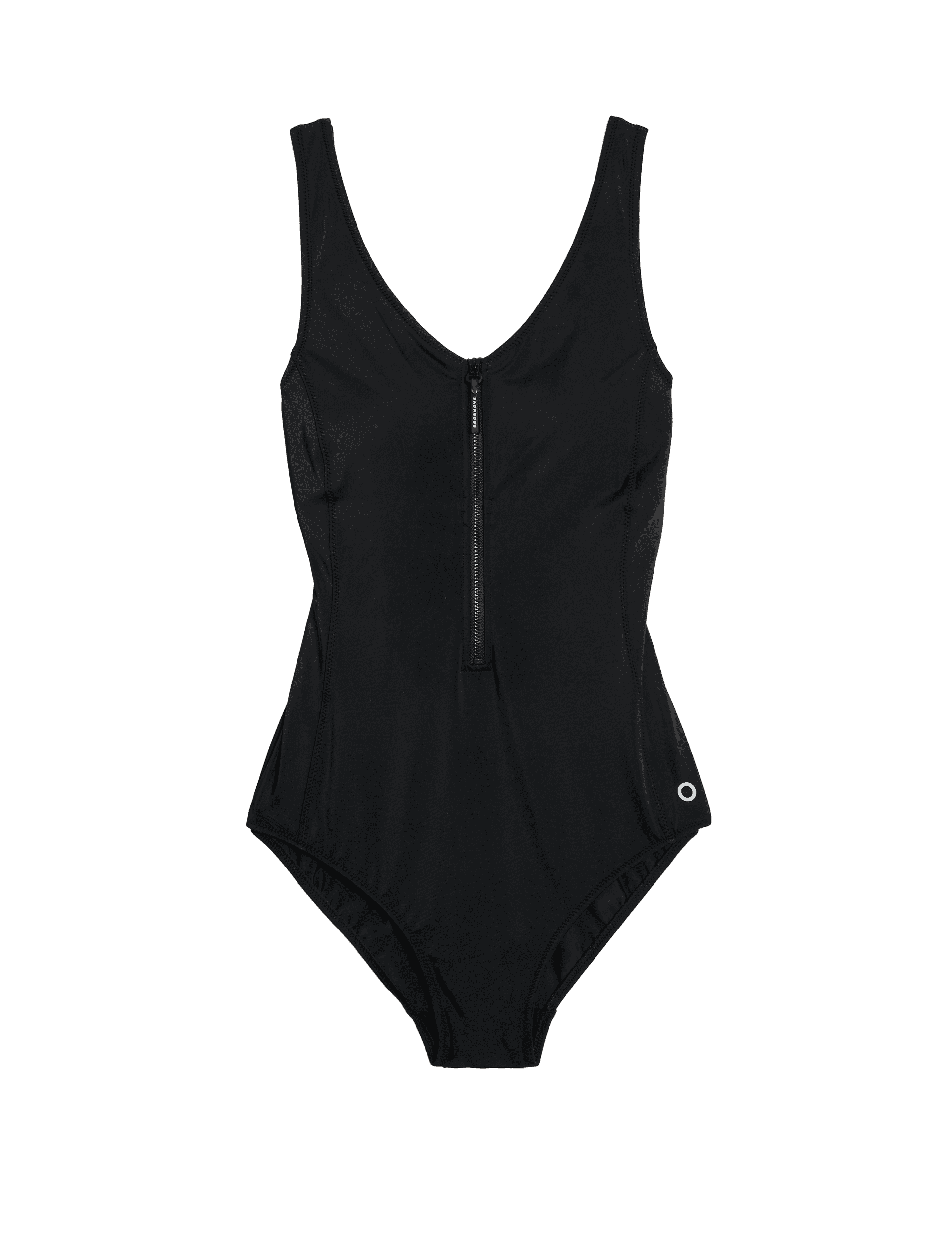 Goodmove Women's Active Zip Through Swimsuit - 10 - Black, Black