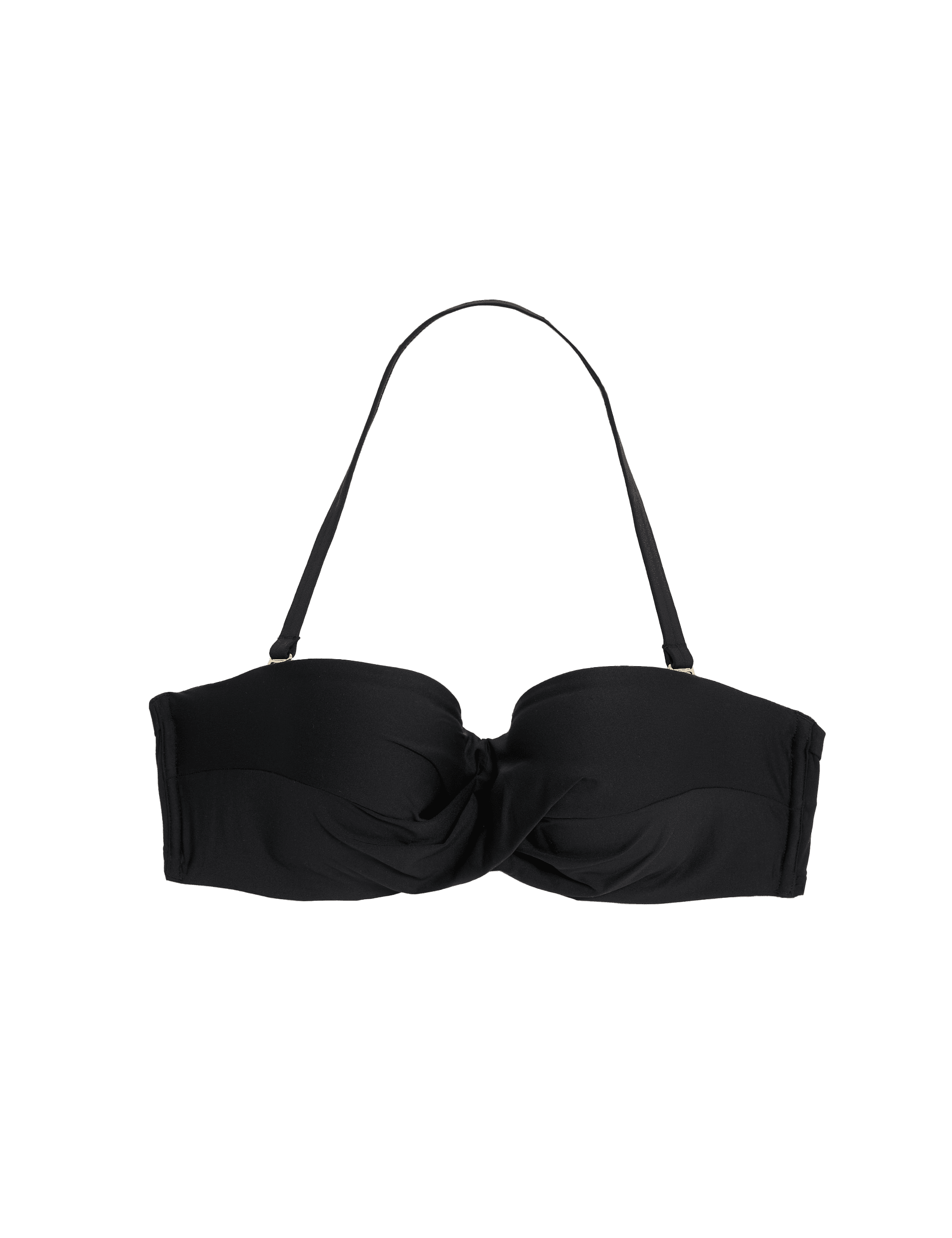 M&S Collection Women's Wired Twist Front Bandeau Bikini Top D-GG - 34D - Black, Black