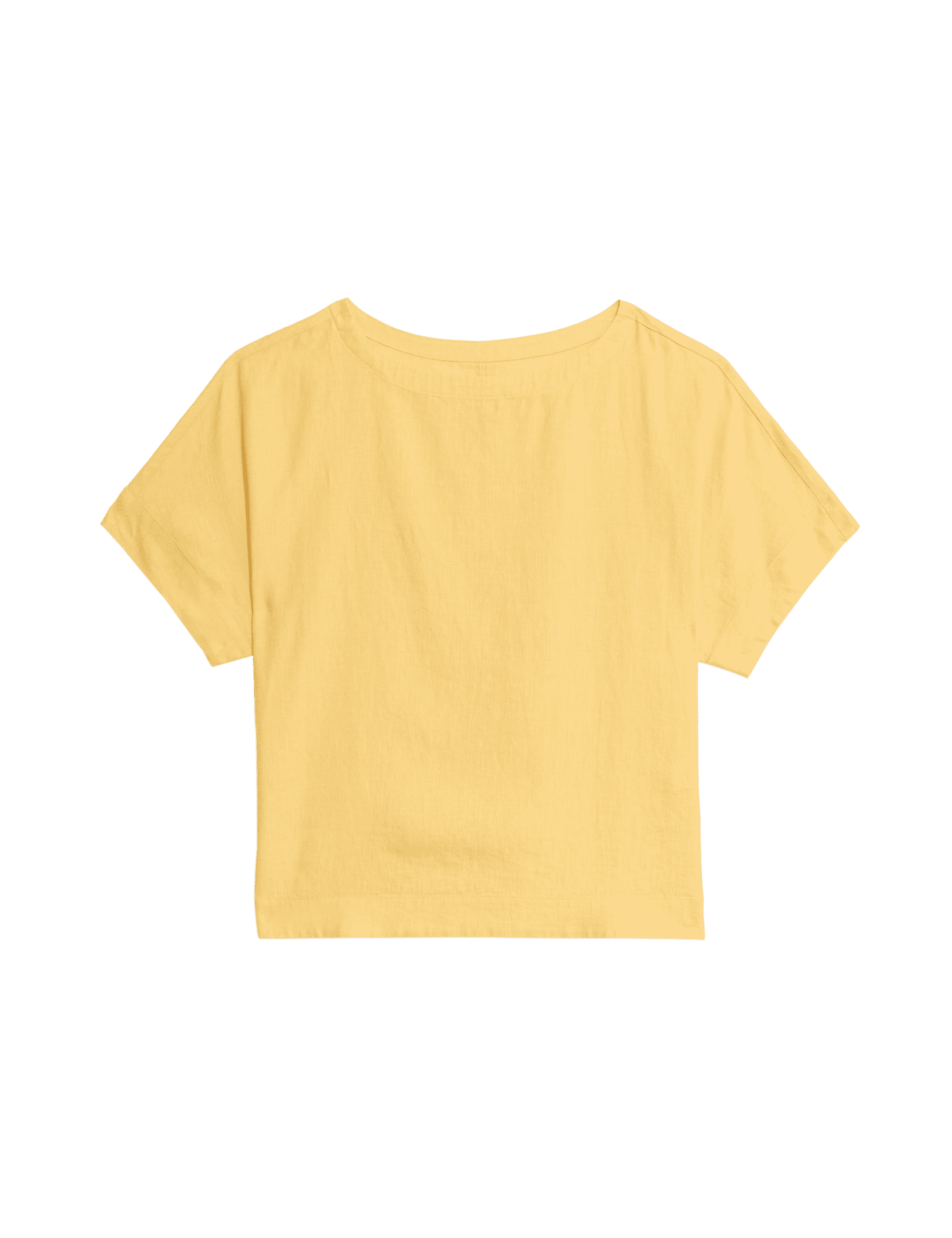 M&S Collection Women's Pure Linen Relaxed T-Shirt - 16 - Gold, Gold