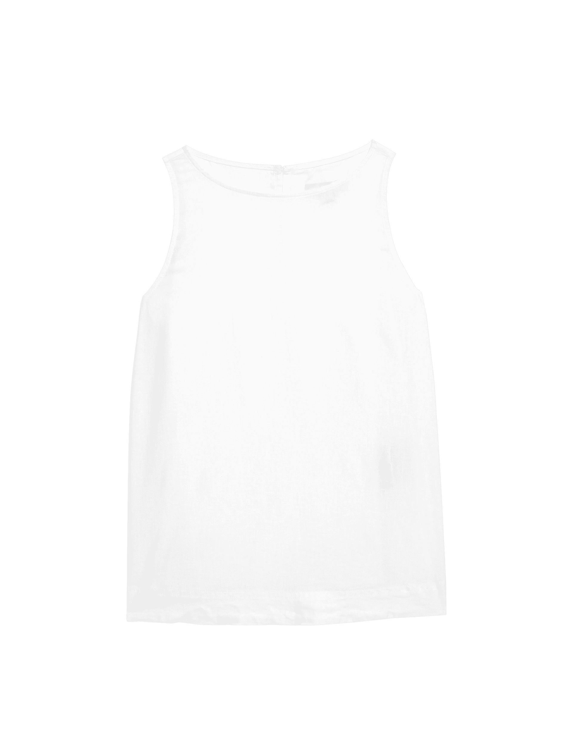 M&S Collection Women's Linen Blend Sleeveless Blouse - 20 - White, White