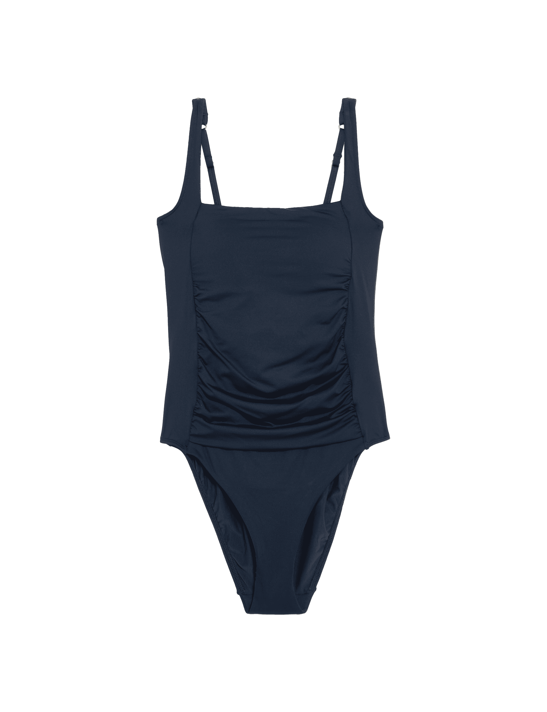 M&S Collection Women's 360 Tummy Control Padded Square Neck Swimsuit - 14REG - Navy, Navy