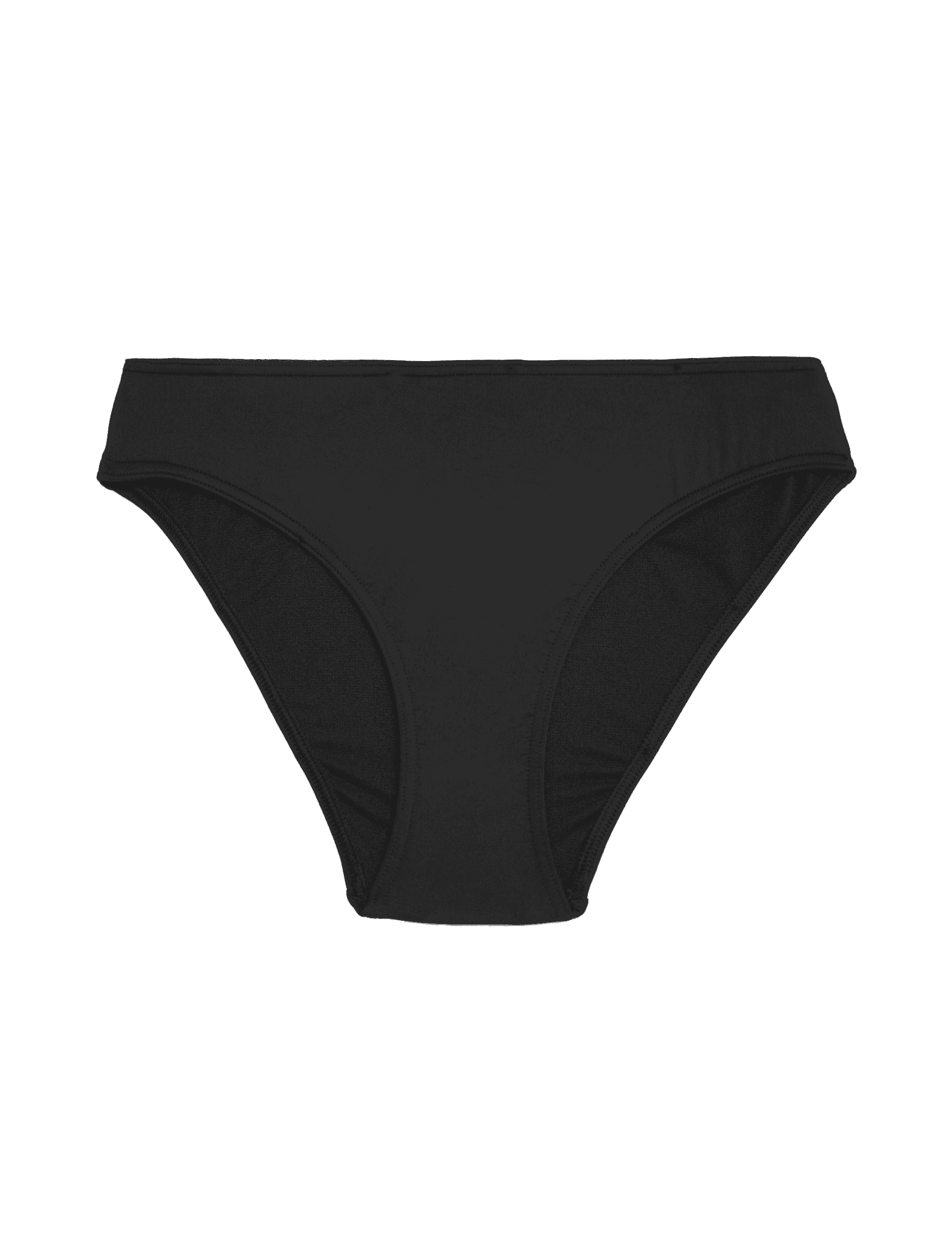 M&S Collection Women's High Leg Bikini Bottoms - 16 - Black, Black