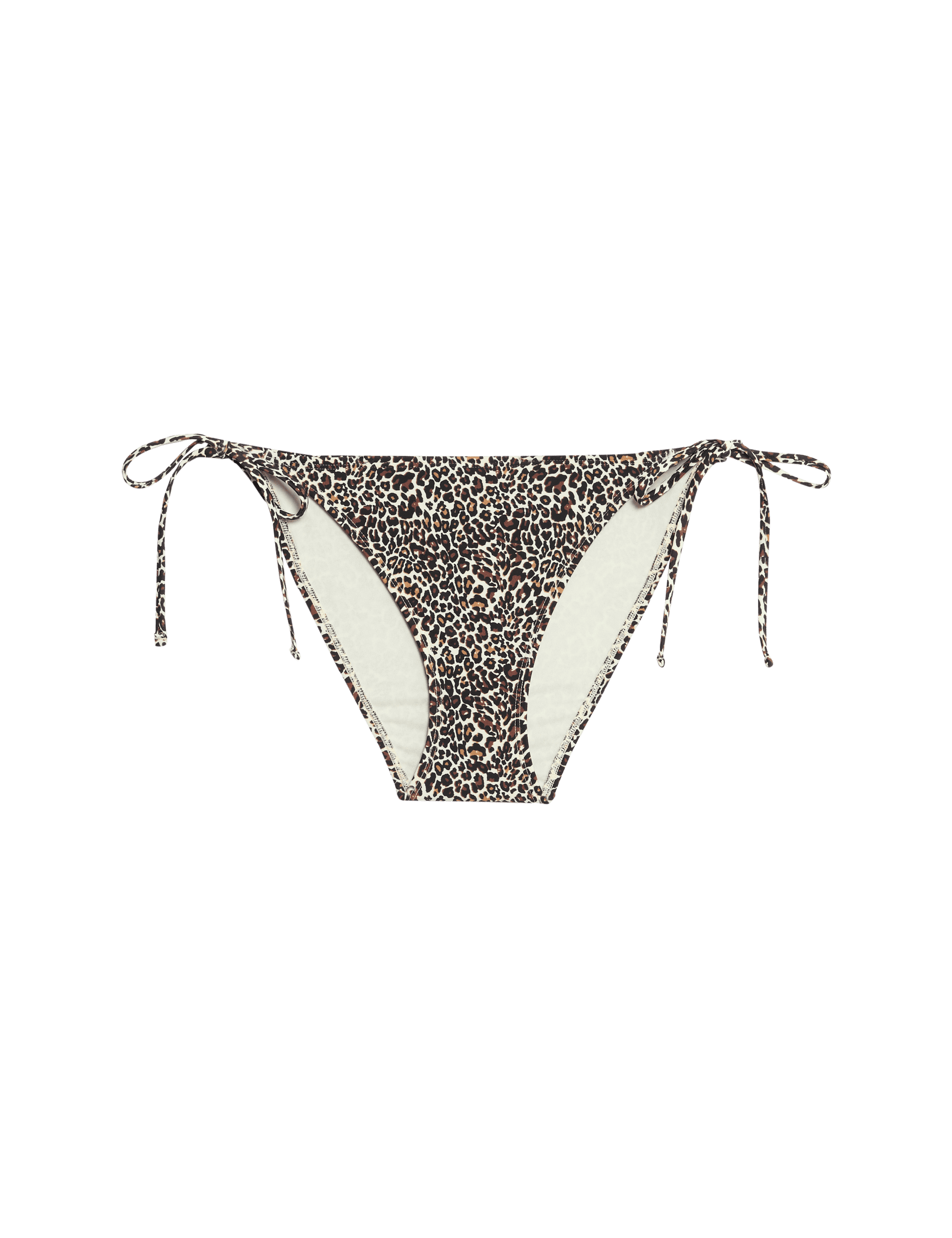 M&S Collection Women's Animal Print Tie Side Bikini Bottoms - Brown Mix, Brown Mix