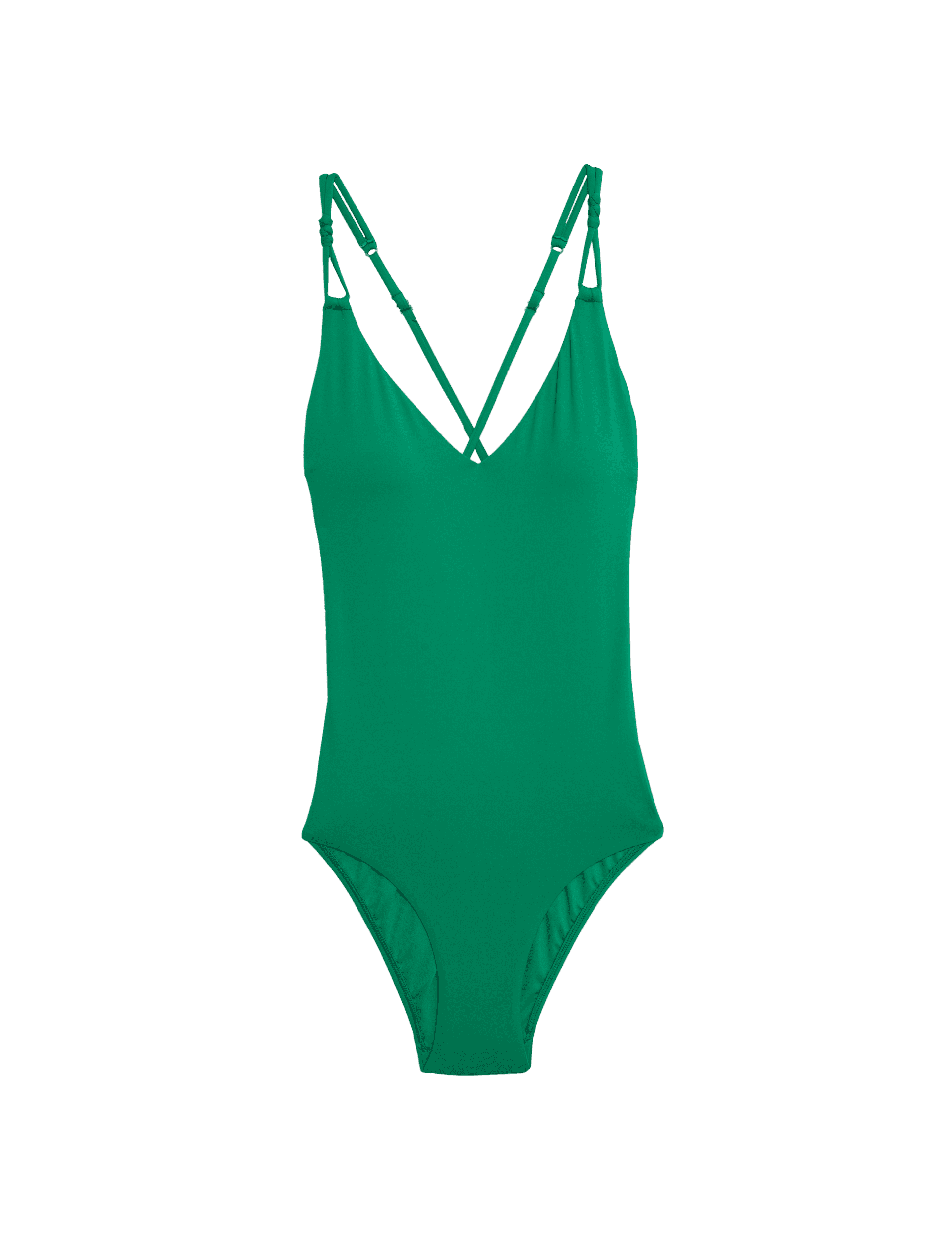 M&S Collection Women's Plunge V-Neck Swimsuit - 12REG - Bright Green, Bright Green