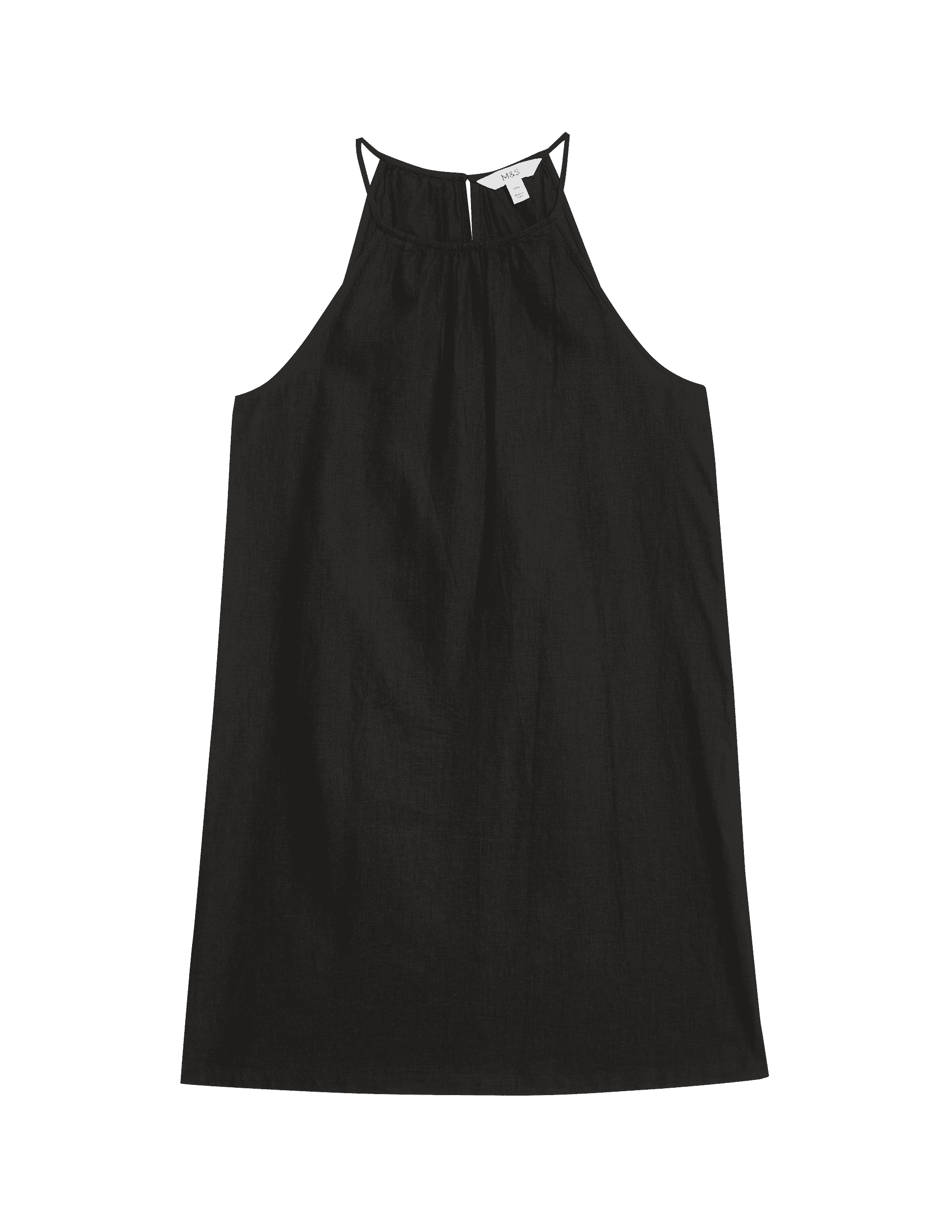 M&S Collection Women's Halter Neck Mini Swing Dress - 12REG - Black, Black