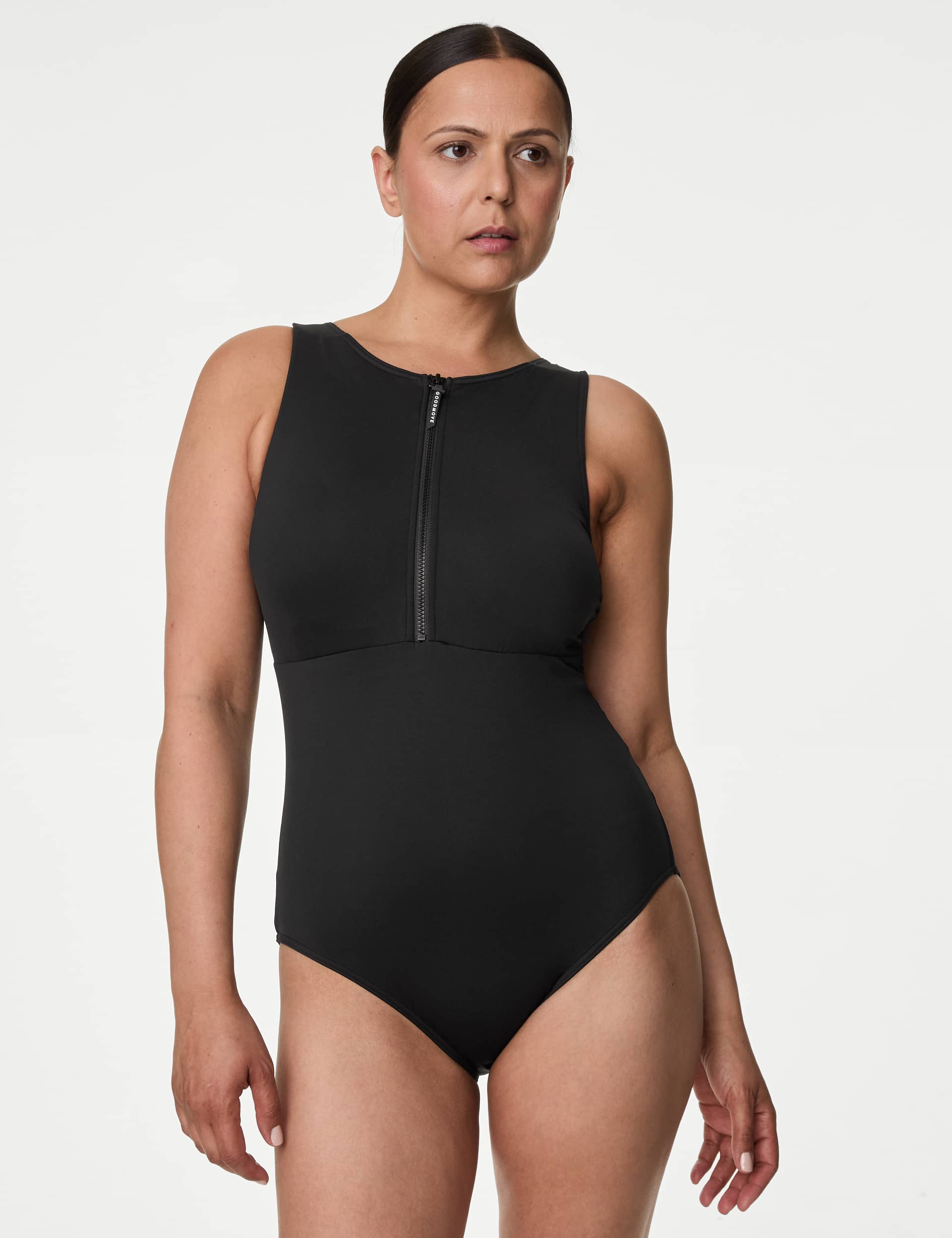 M&S Women's Post Surgery Tummy Control Swimsuit - 14 - Black, Black