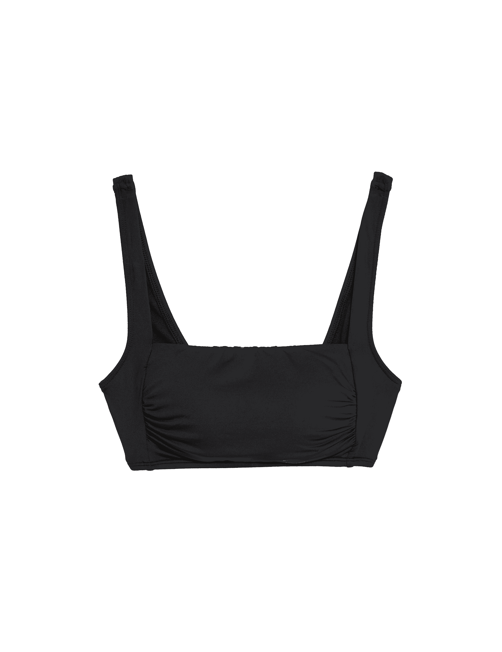 M&S Collection Women's Padded Square Neck Bikini Top - 14 - Black, Black