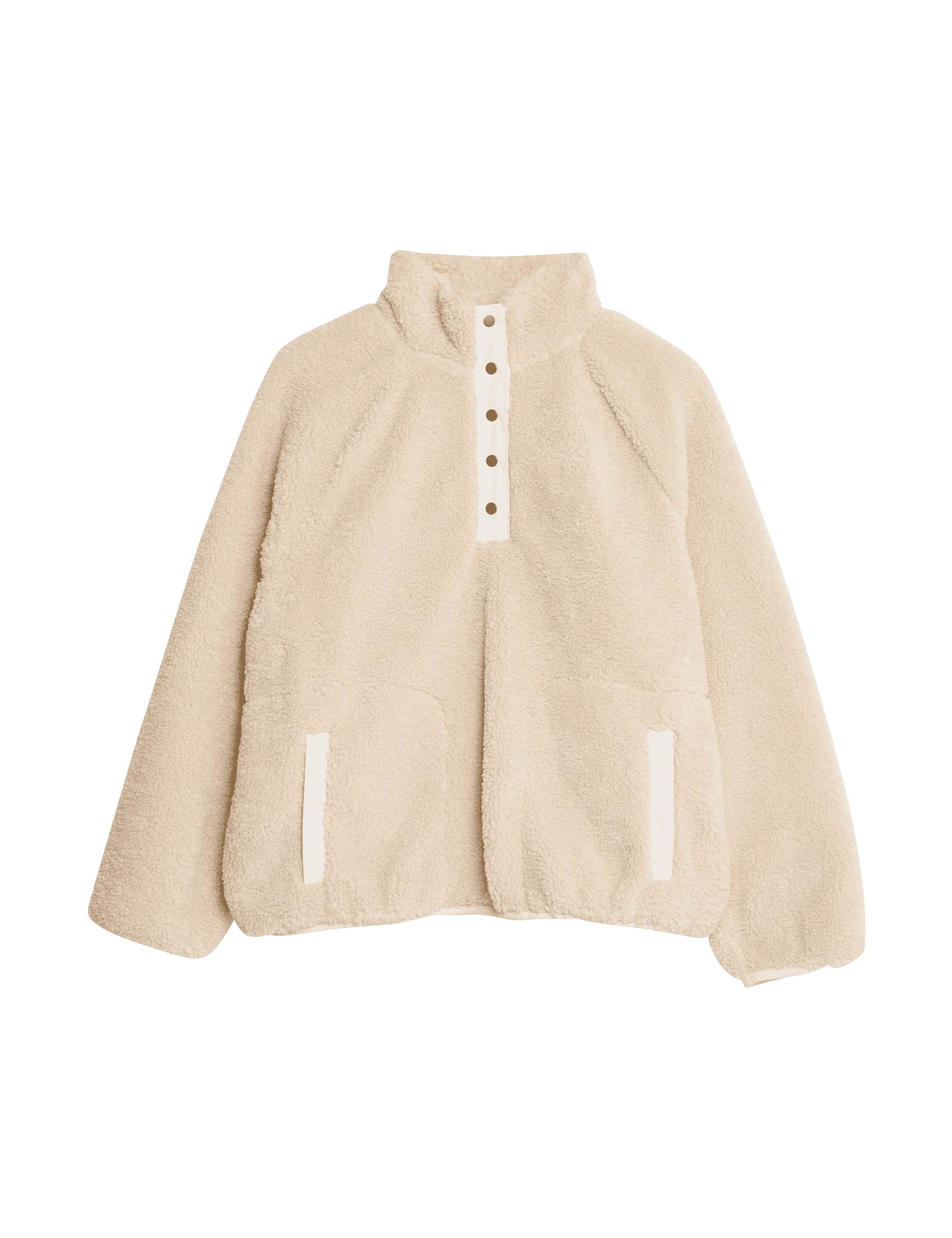 Per Una Women's Textured Button Detail Sweatshirt - Ecru, Ecru