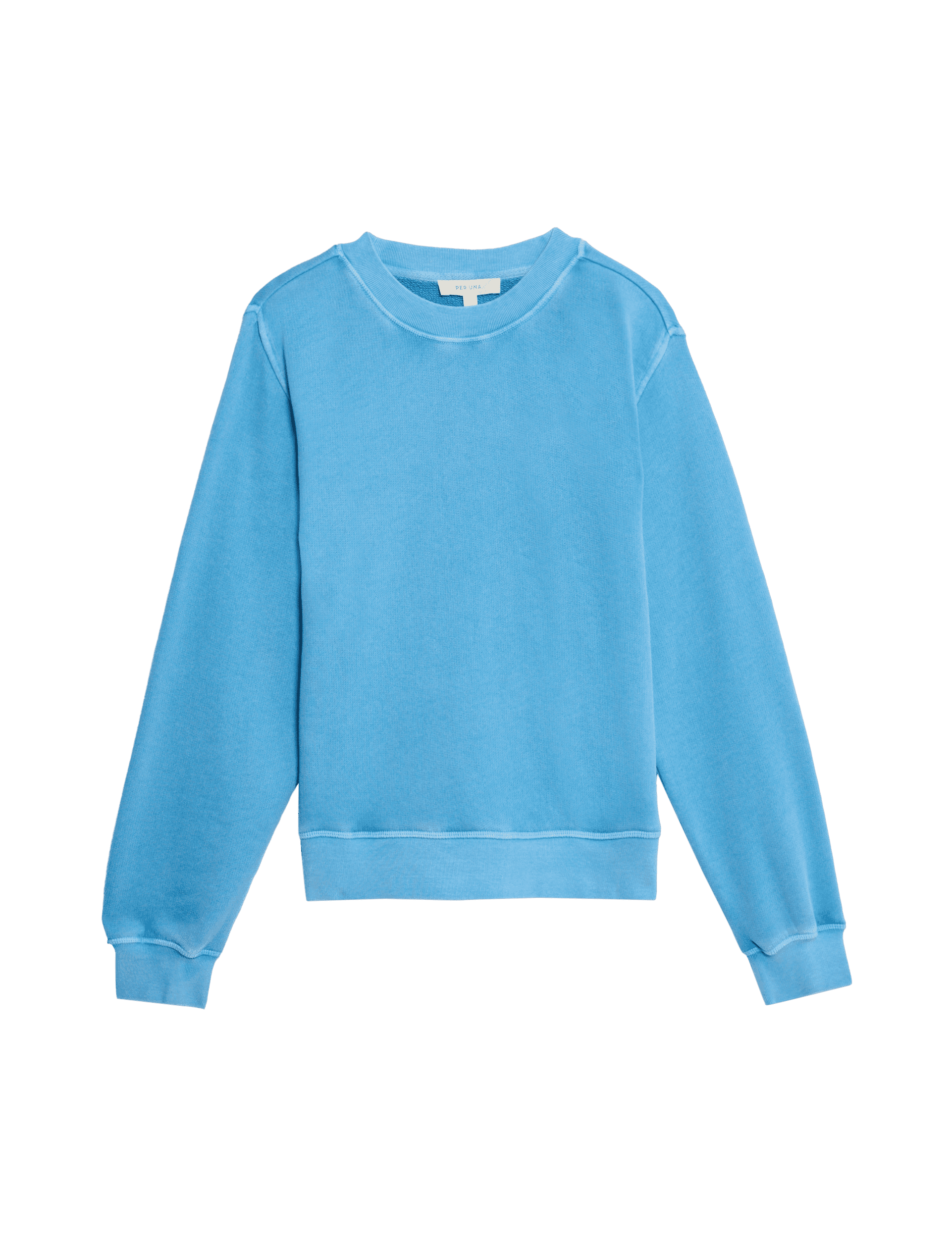 Per Una Women's Pure Cotton Sweatshirt - M - Sky Blue, Sky Blue,Carbon