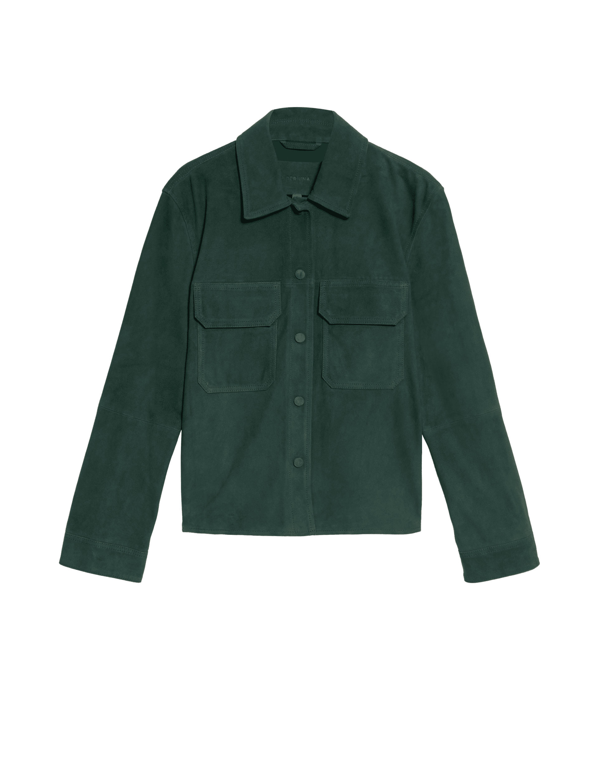 Per Una Women's Suede Shacket - M - Dark Green, Dark Green