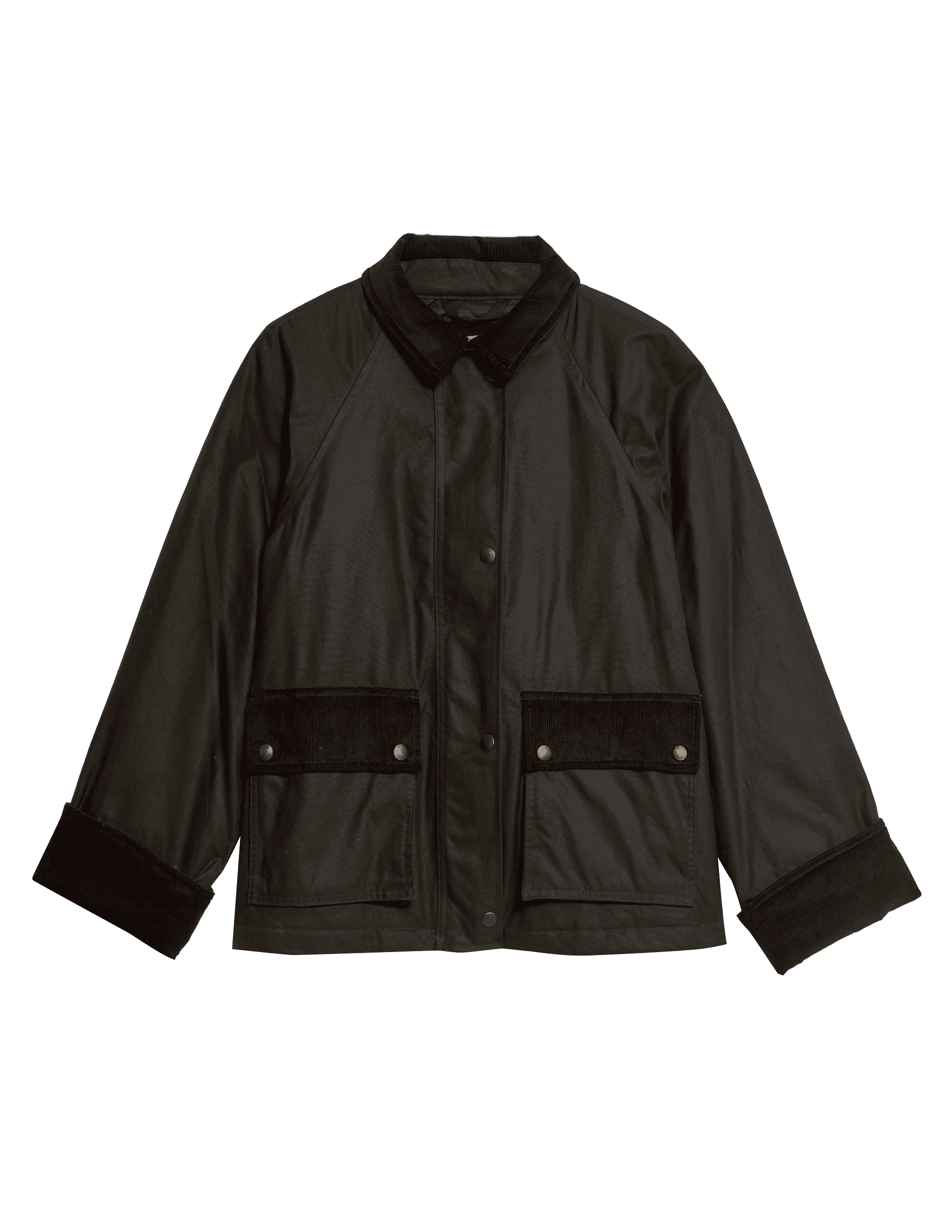 Per Una Women's Waxed Pure Cotton Utility Jacket - 14 - Olive, Olive