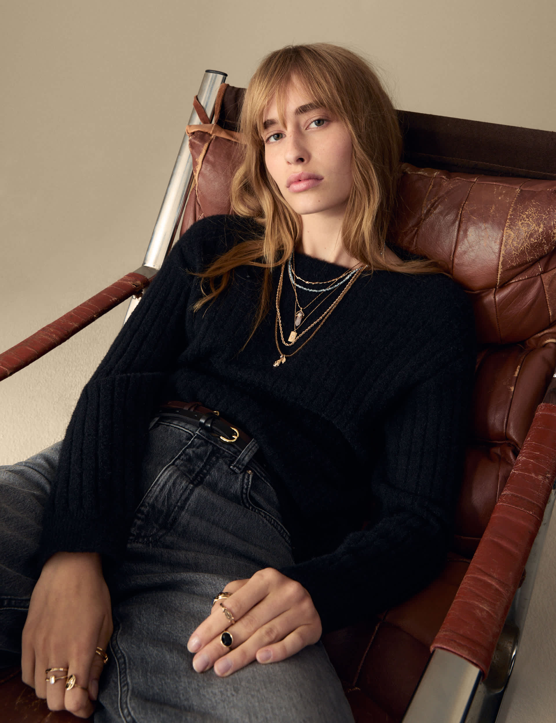 Per Una Women's Textured Ribbed Scoop Neck Relaxed Jumper