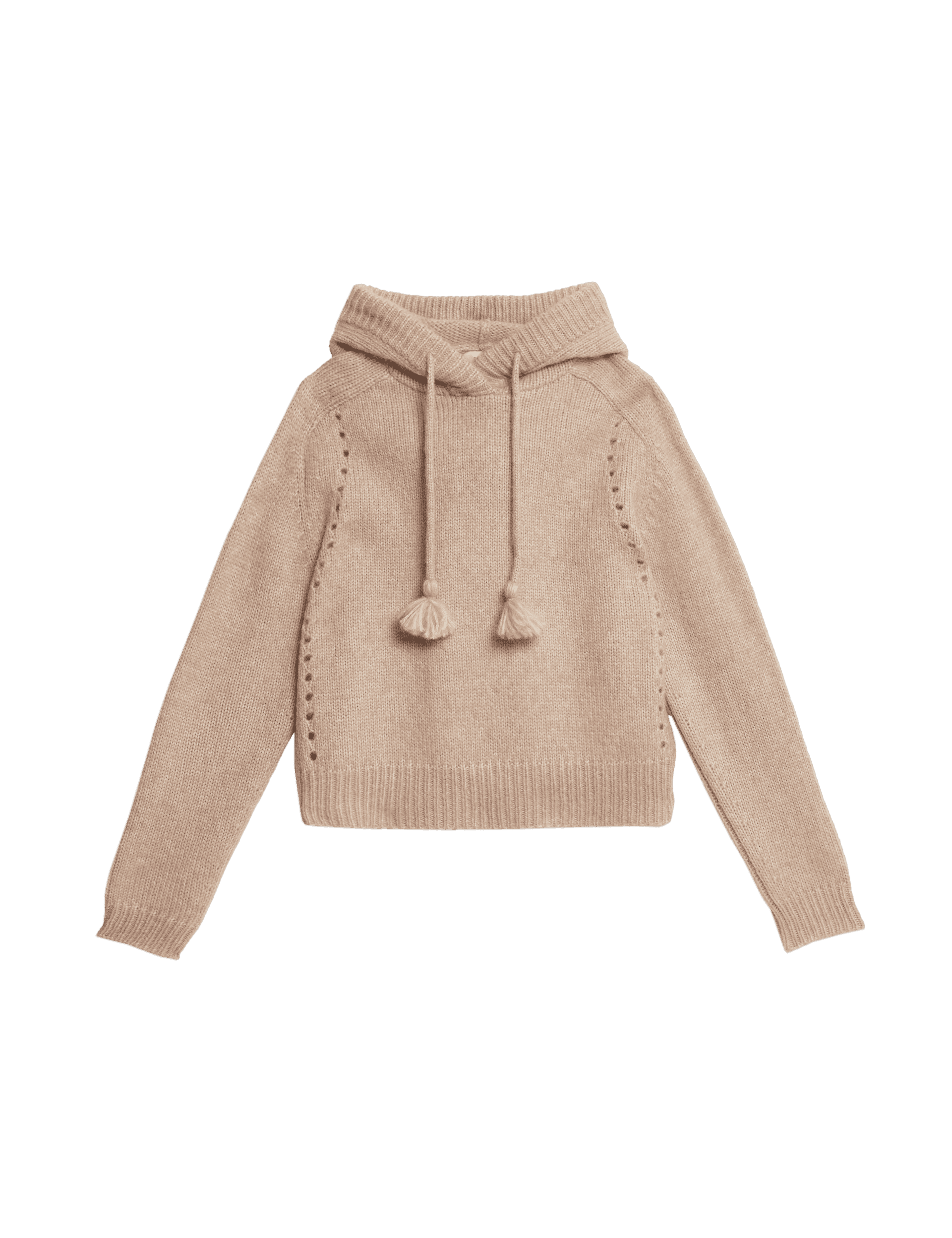 Per Una Women's Textured Hoodie with Alpaca - M - Rose Quartz, Rose Quartz