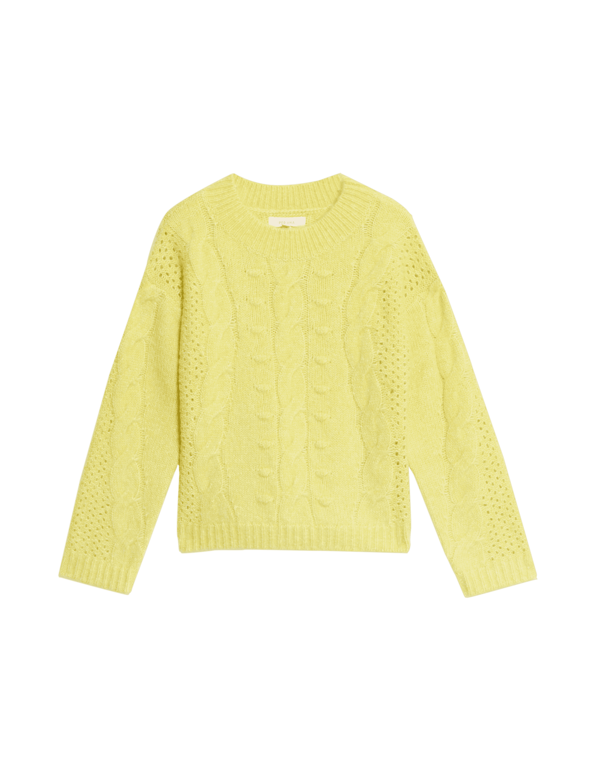 Per Una Women's Textured Jumper with Wool - Soft Lime, Sky Blue,Soft Lime