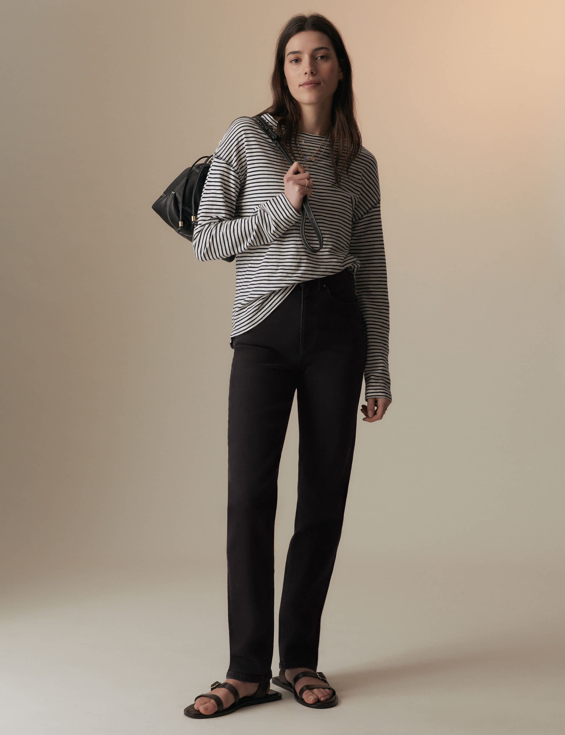 Per Una Women's Girlfriend Mid Rise Straight Leg Jeans