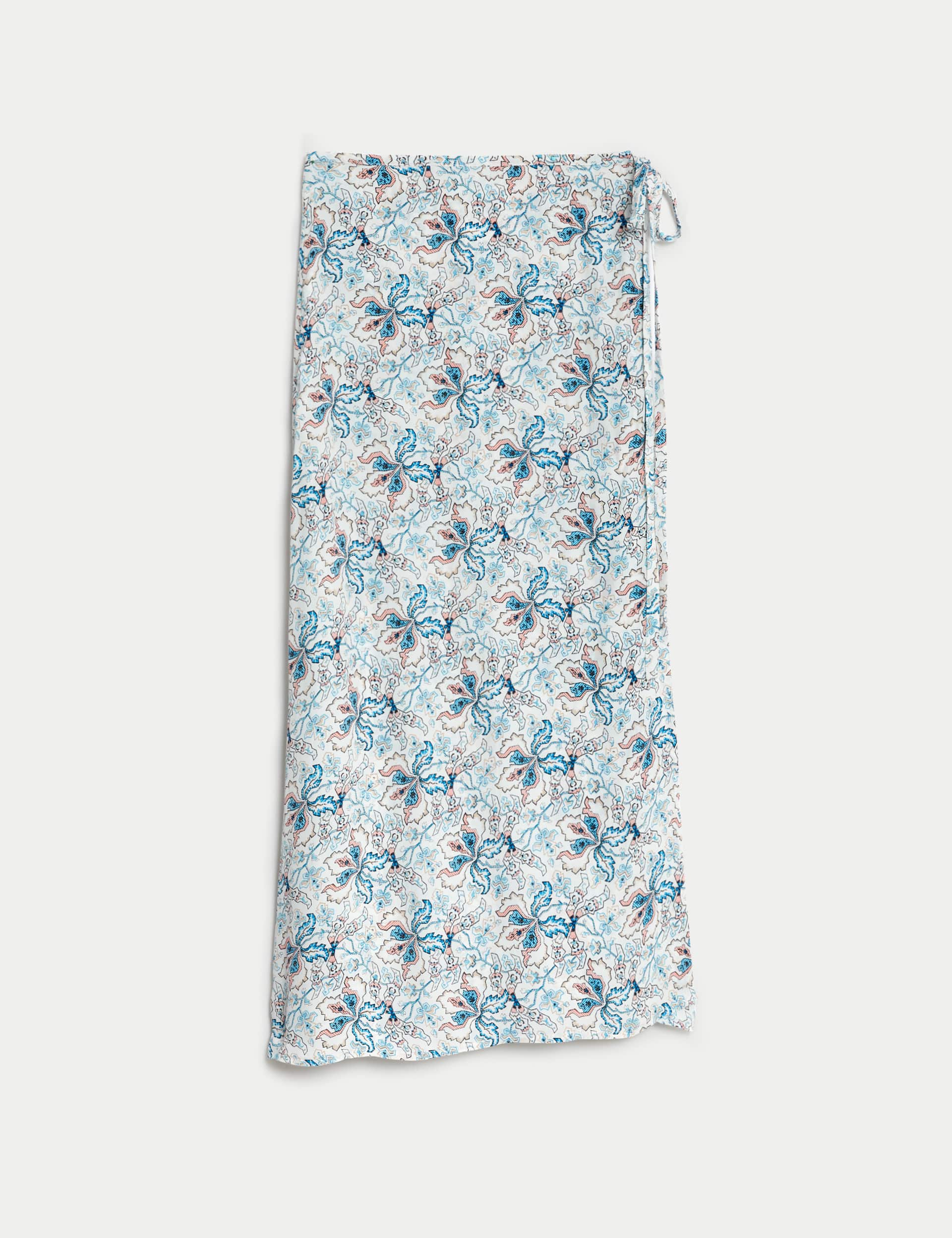 Per Una Women's Floral Midaxi Wrap Skirt