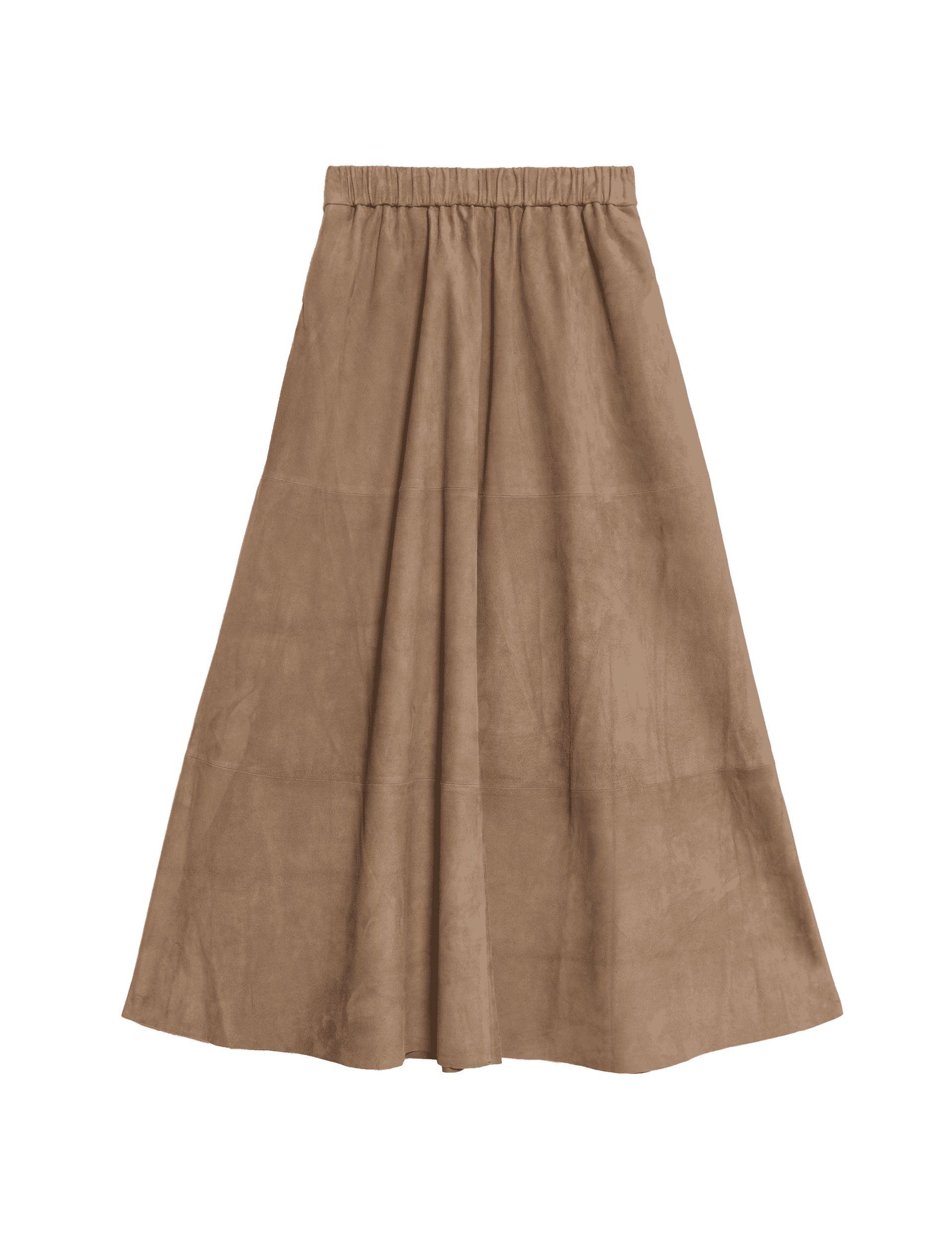 Per Una Women's Suede Pleated Midi Skirt - 10REG - Mink, Mink