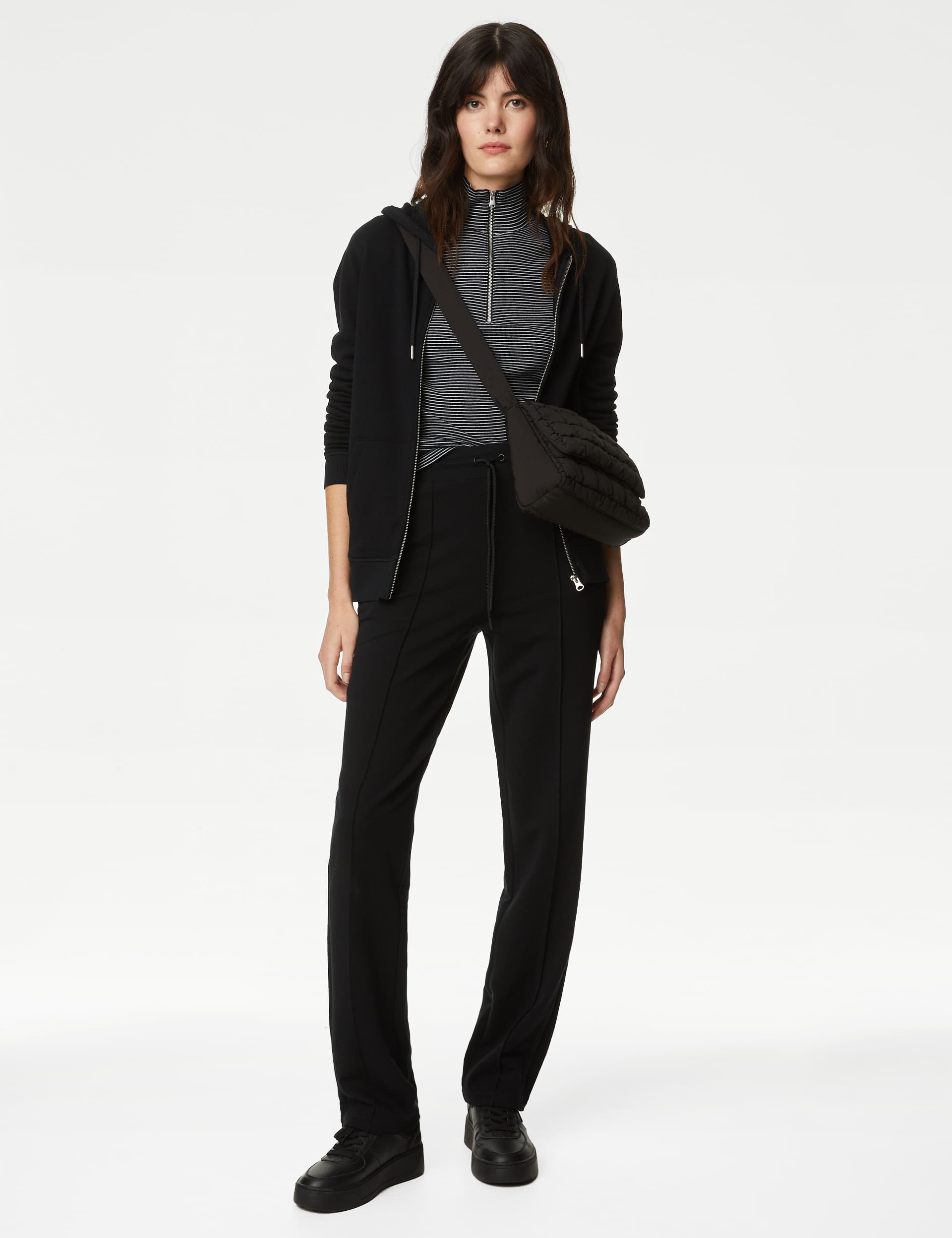 M&S Women's Cotton Rich Straight Leg Joggers