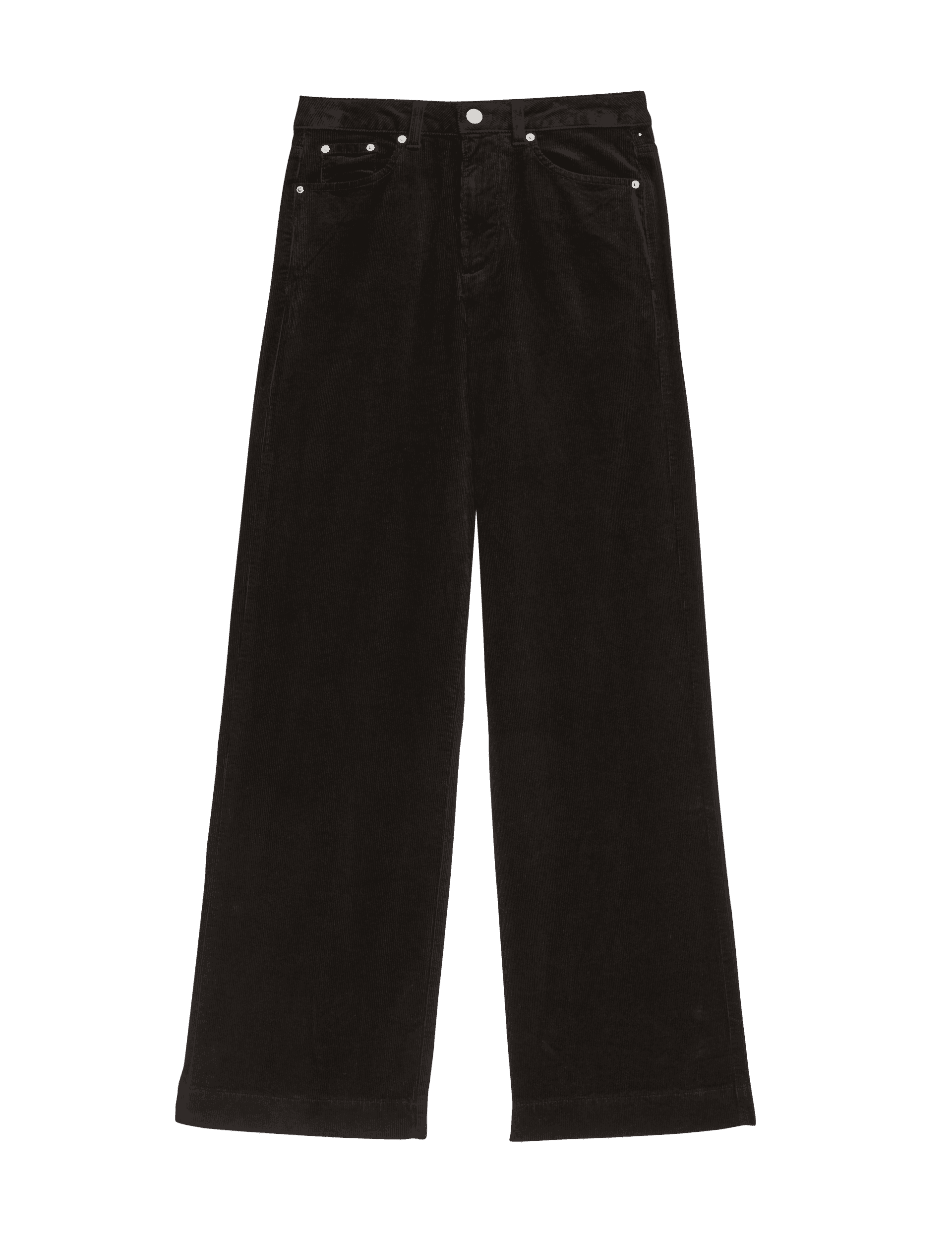 M&S Collection Women's Cord Wide Leg Trousers - 20REG - Black, Black,Navy