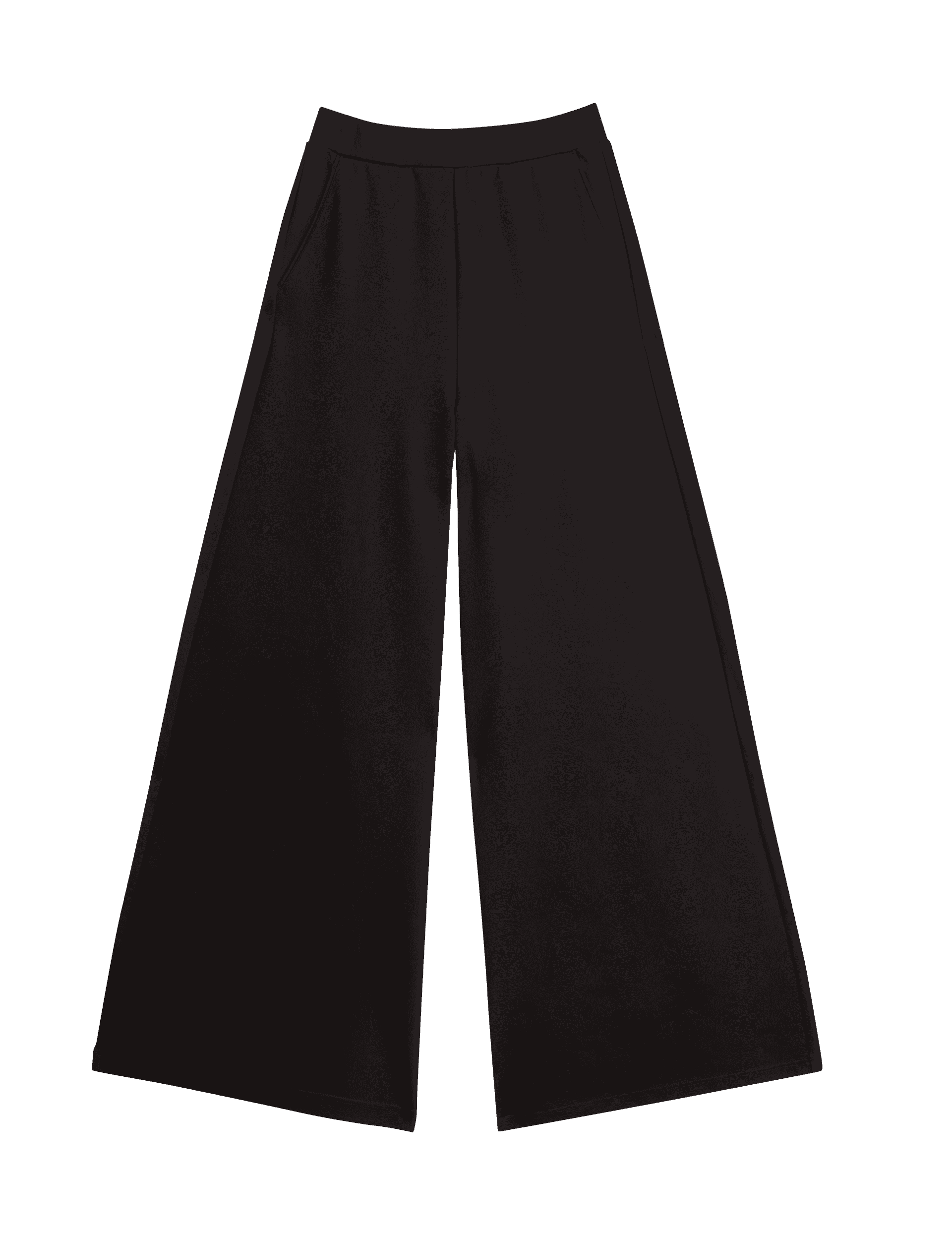 M&S Collection Women's Ponte Palazzo Wide Leg Joggers - 16SHT - Black, Black