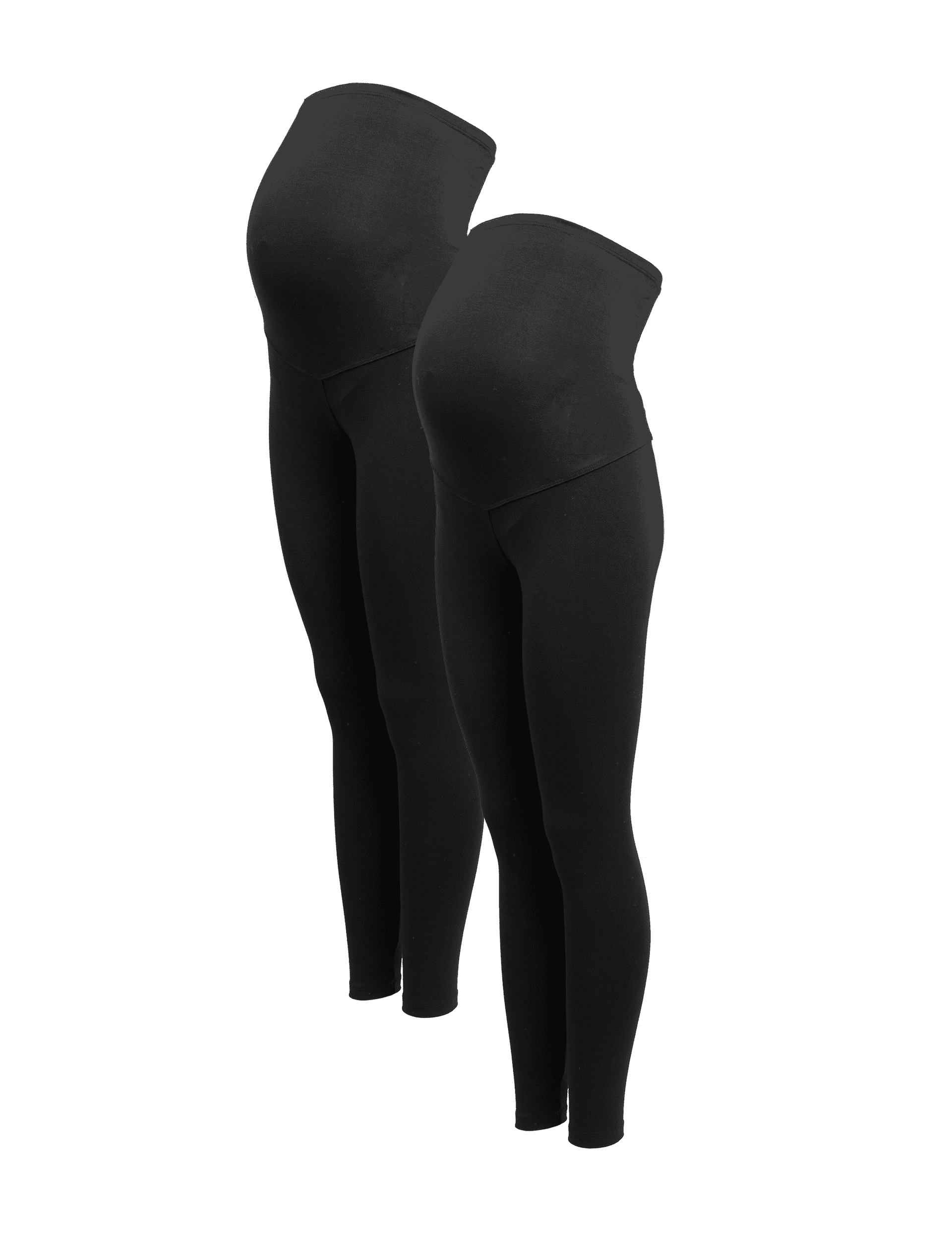 M&S Collection Women's Maternity 2 Pack Over Bump Leggings - 16REG - Black, Black