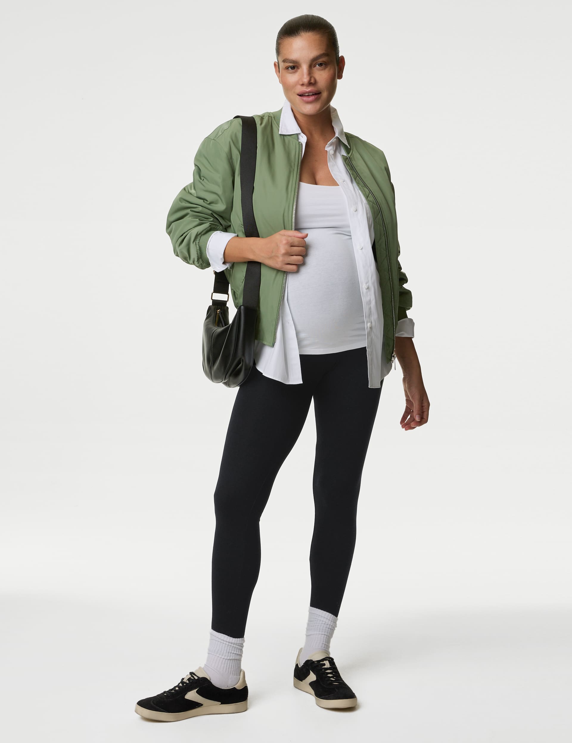 M&S Women's Maternity Over Bump Leggings