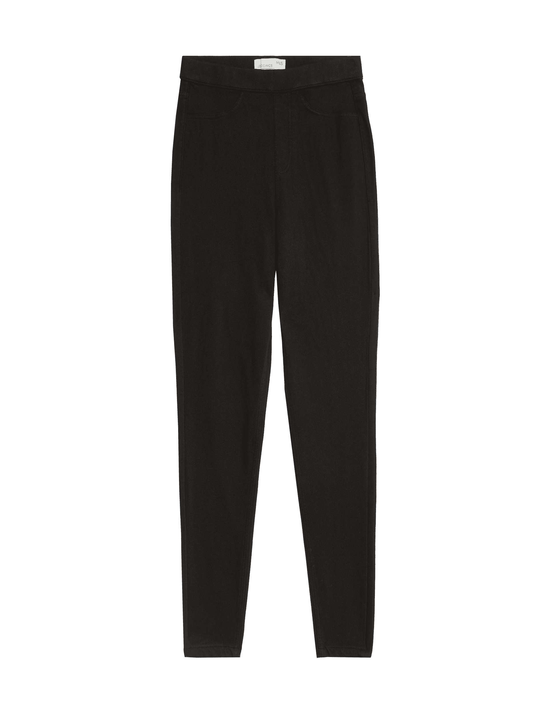 M&S Collection Women's Cosy High Waisted Jeggings - 8REG - Black, Dark Indigo,Black,Medium Indigo