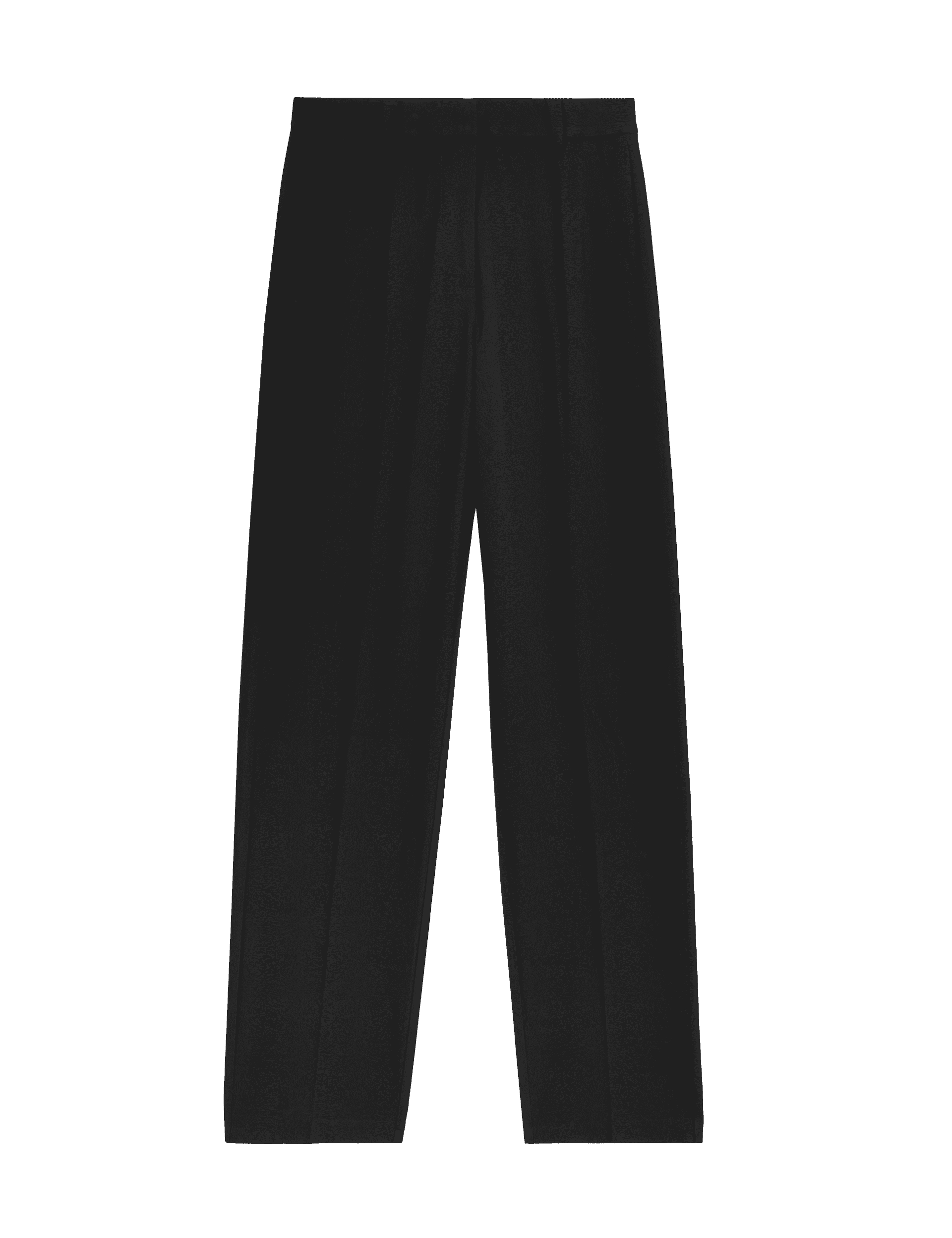 M&S Collection Women's Woven Straight Leg Trousers with Stretch - 16REG - Black, Dark Navy,Charcoal,