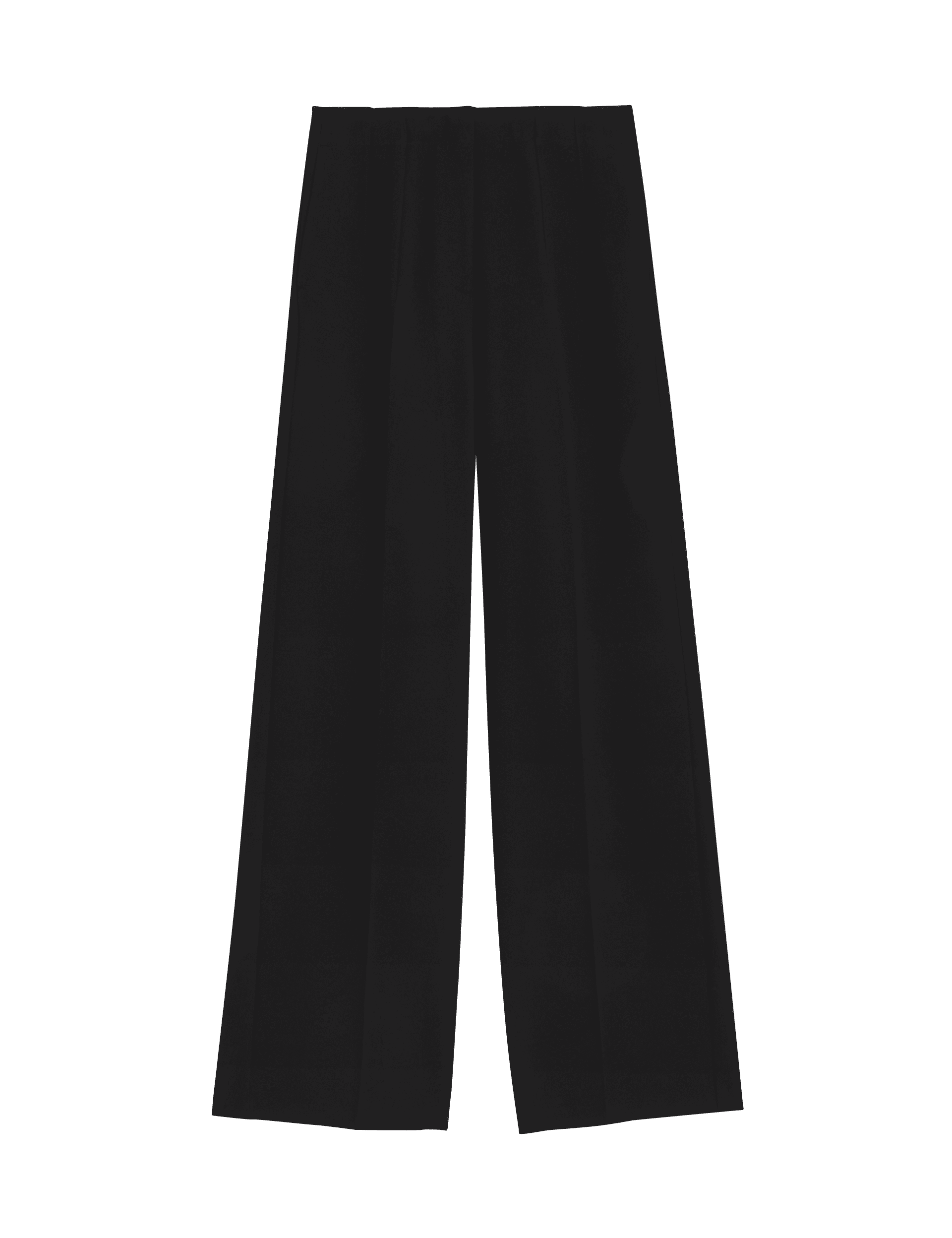 M&S Collection Women's Woven Elasticated Waist Wide Leg Trousers - 20REG - Black, Black