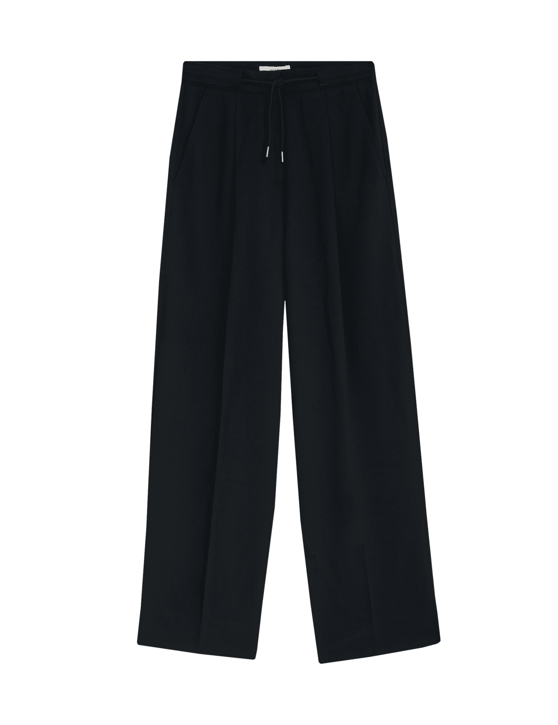 M&S Collection Women's Drawstring Wide Leg Trousers - 12SHT - Black, Black