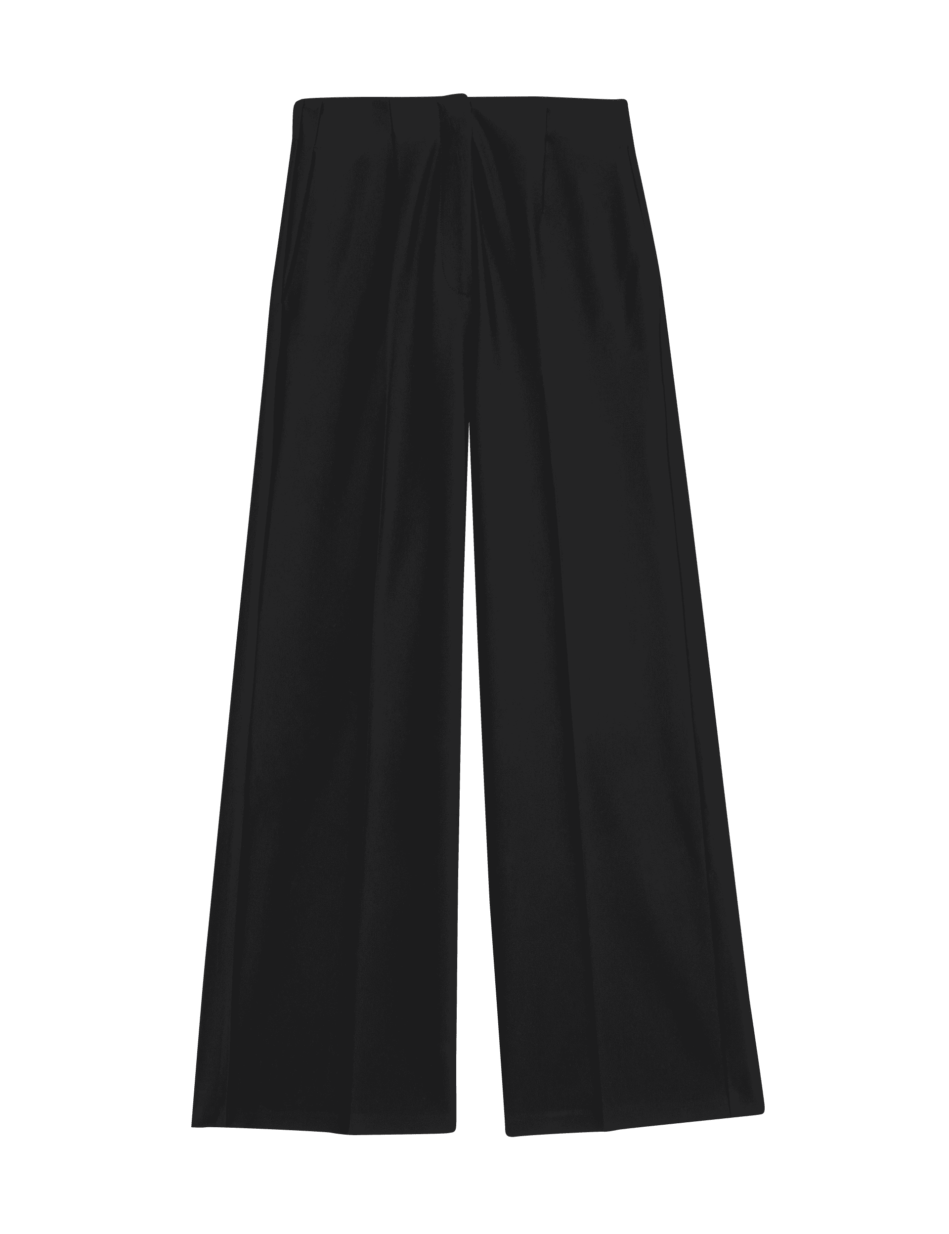 M&S Collection Women's Jersey Seam Detail Wide Leg Trousers - 12SHT - Black, Black