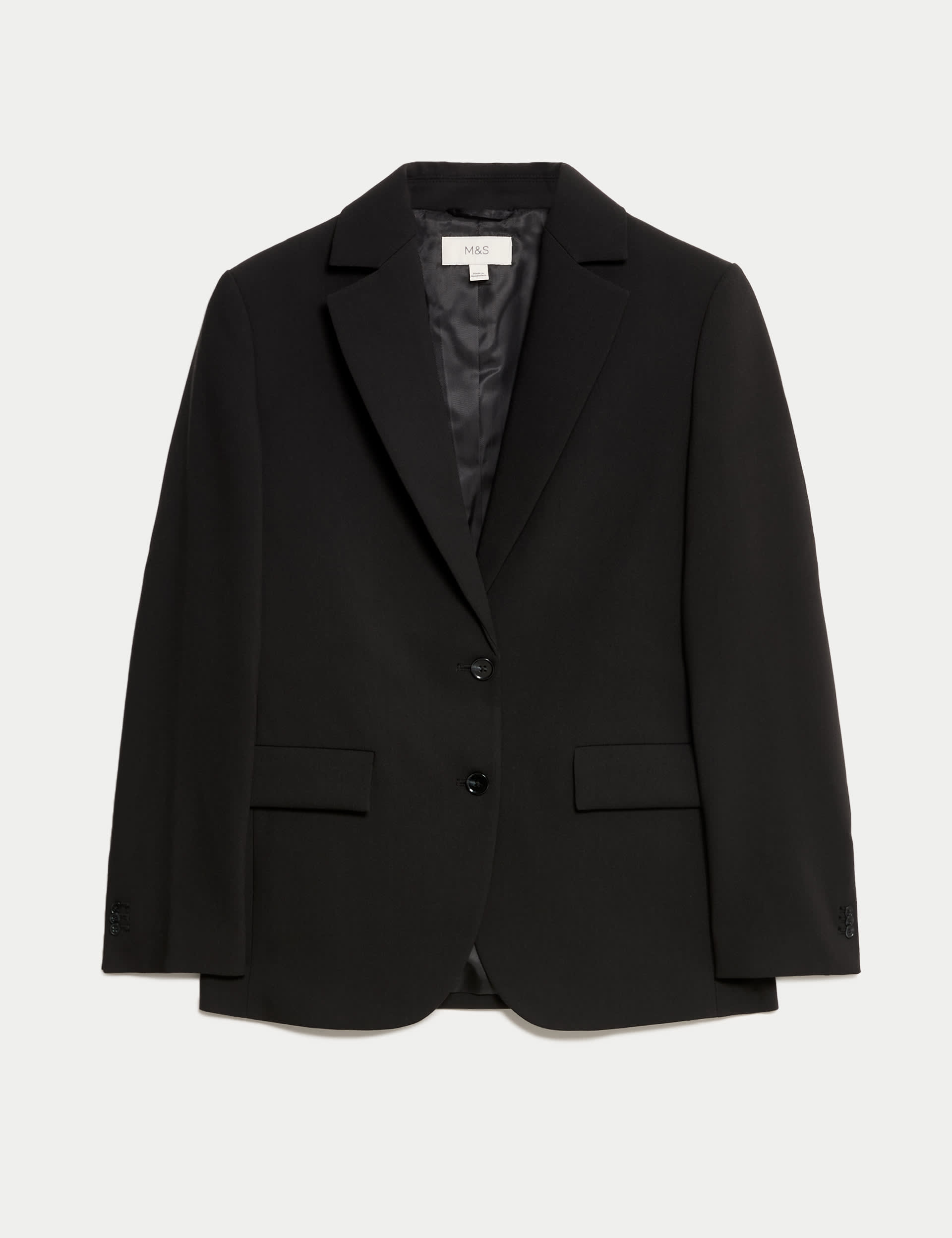 M&S Collection Women's Single Breasted Blazer - 12 - Black, Black