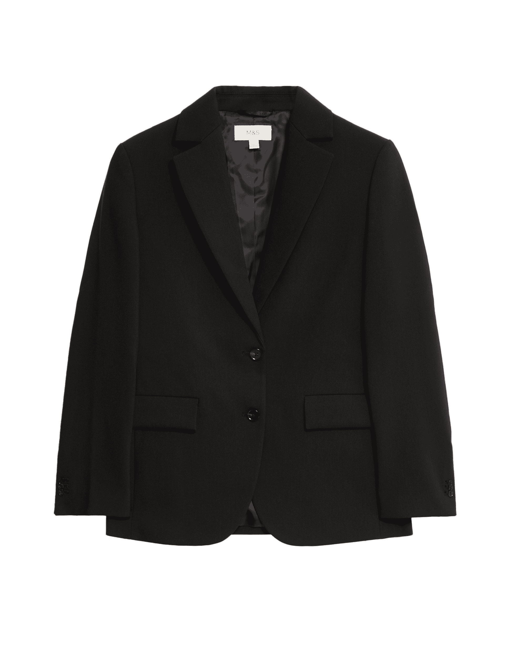 M&S Collection Women's Single Breasted Blazer - 12 - Black, Black