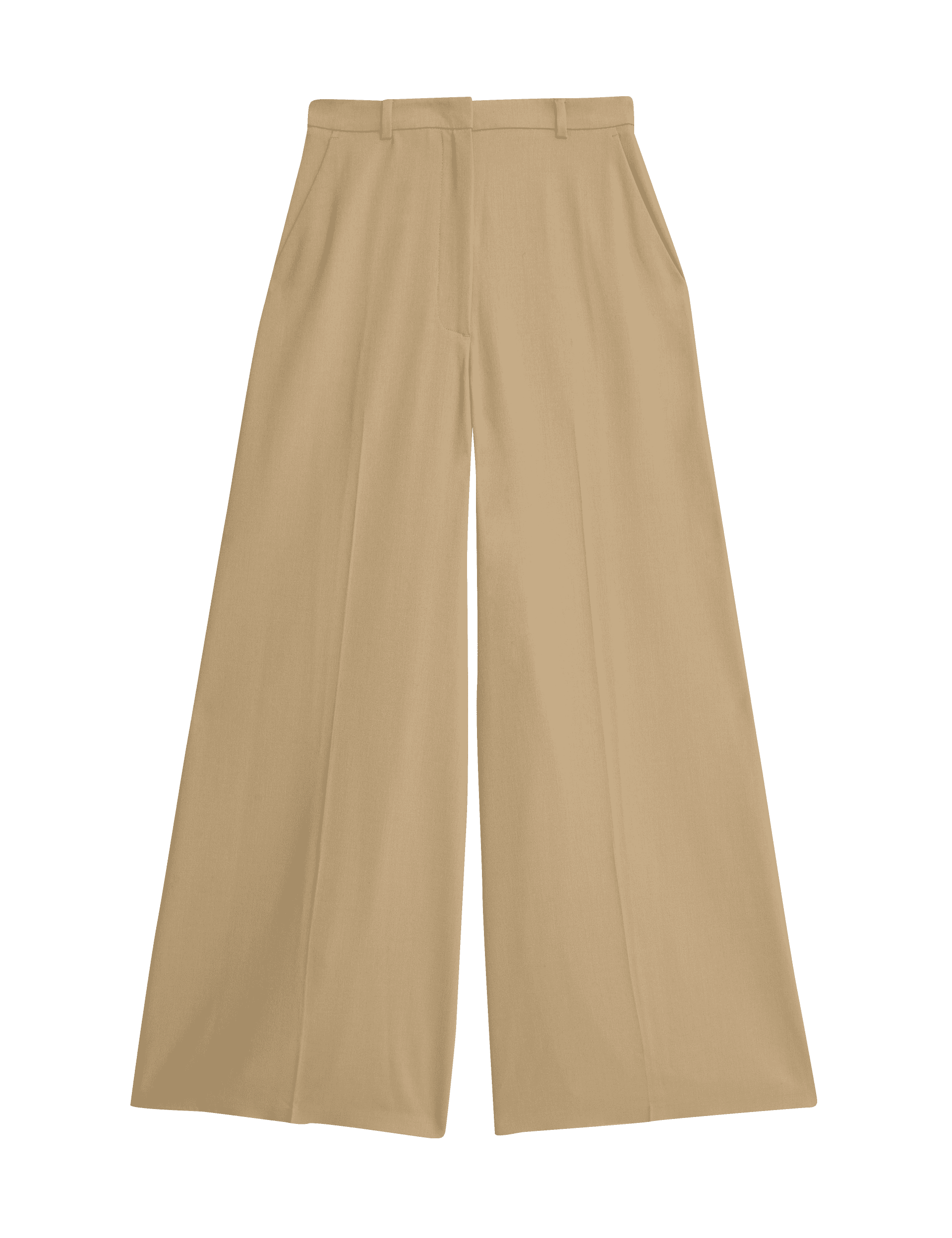 M&S Collection Women's Palazzo Wide Leg Trousers - 14REG - Butterscotch, Black,Butterscotch,Midnight