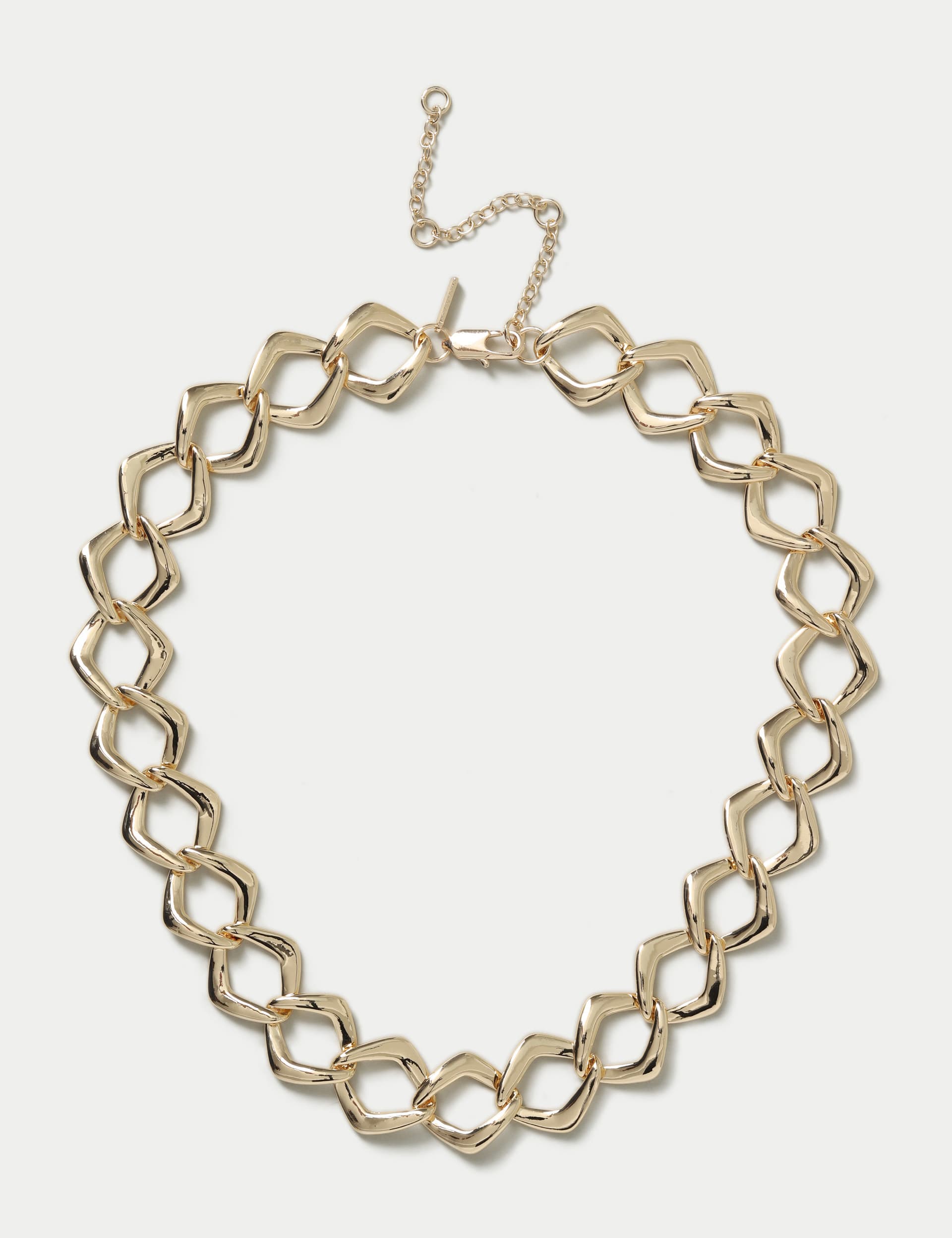 M&S Women's Gold Tone Diamond Chain, Gold