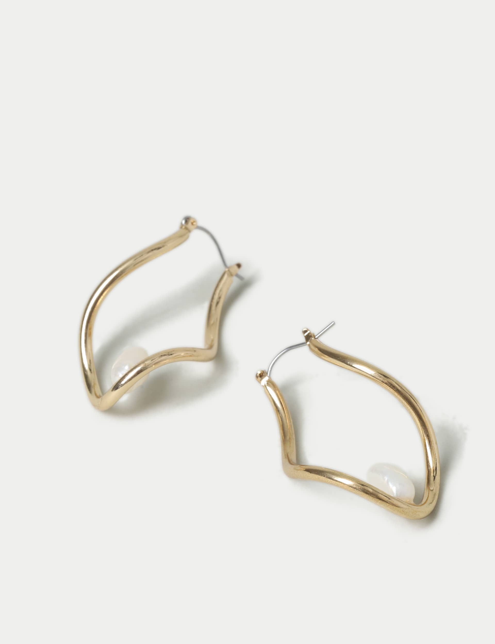 Autograph Women's Gold Tone Freshwater Pearl Drop Earrings  Gold