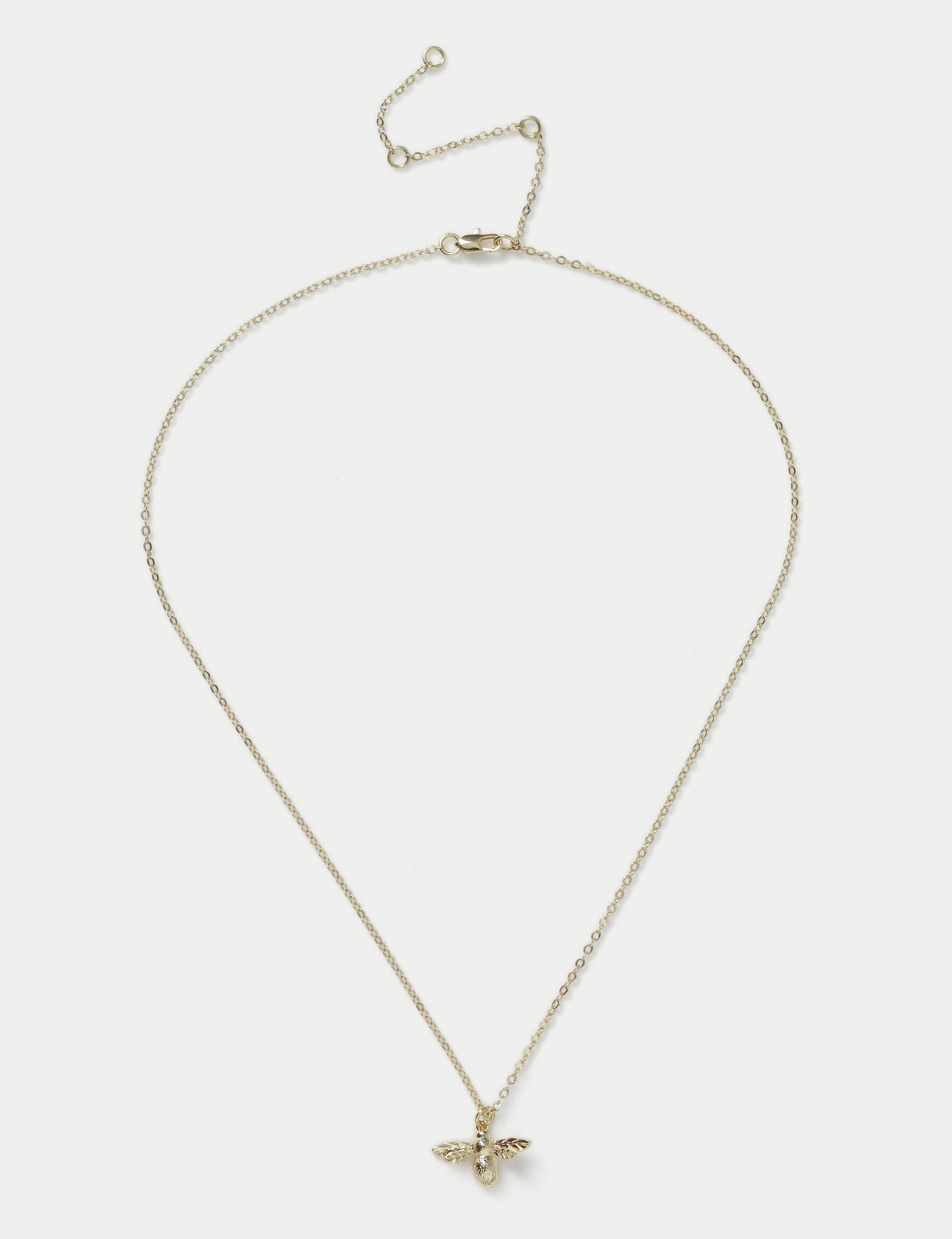 M&S Collection Women's 14ct Gold Plated Bee Ditsy Necklace, Gold