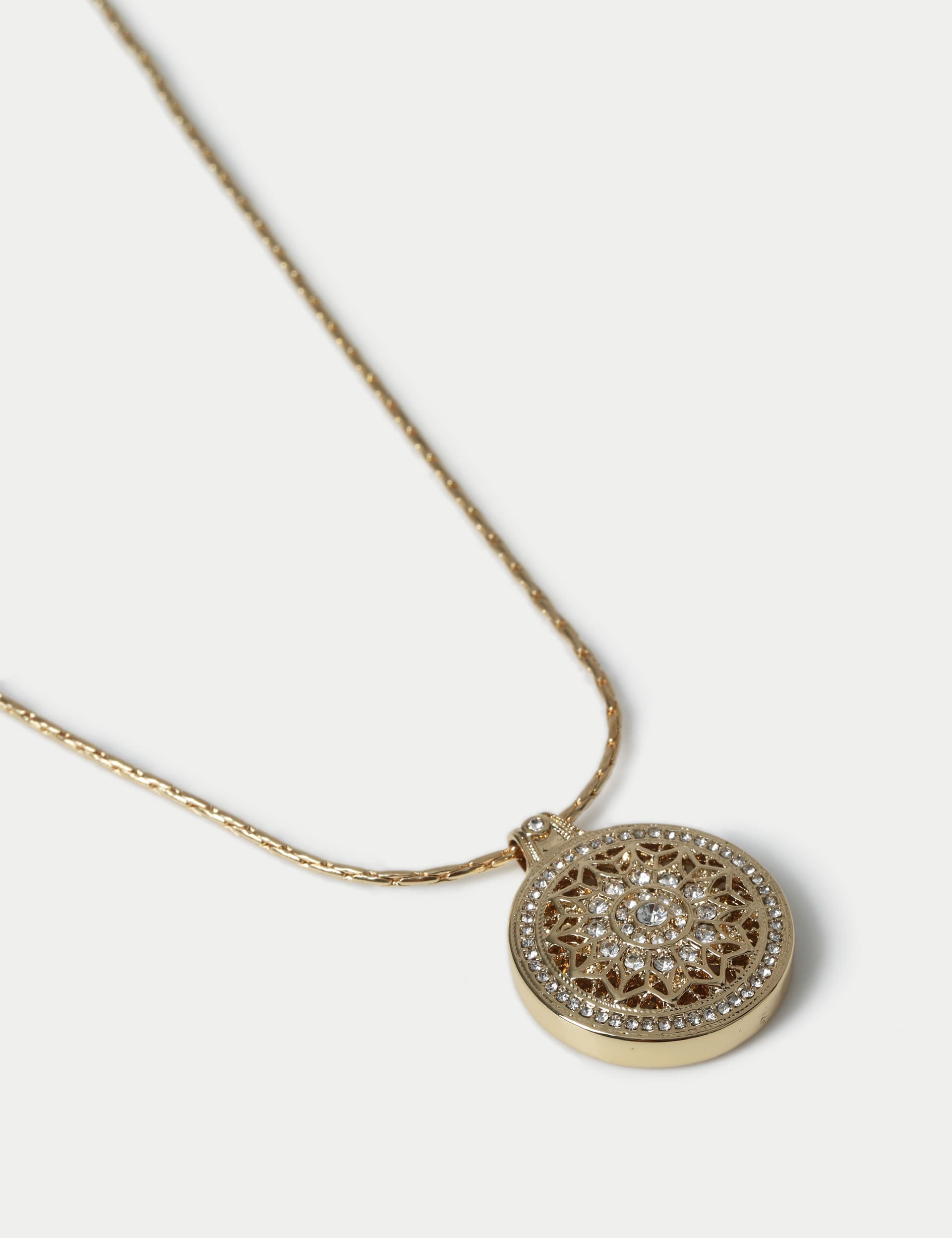 Per Una Women's Scattered Embellished Disc Pendant - Gold, Gold