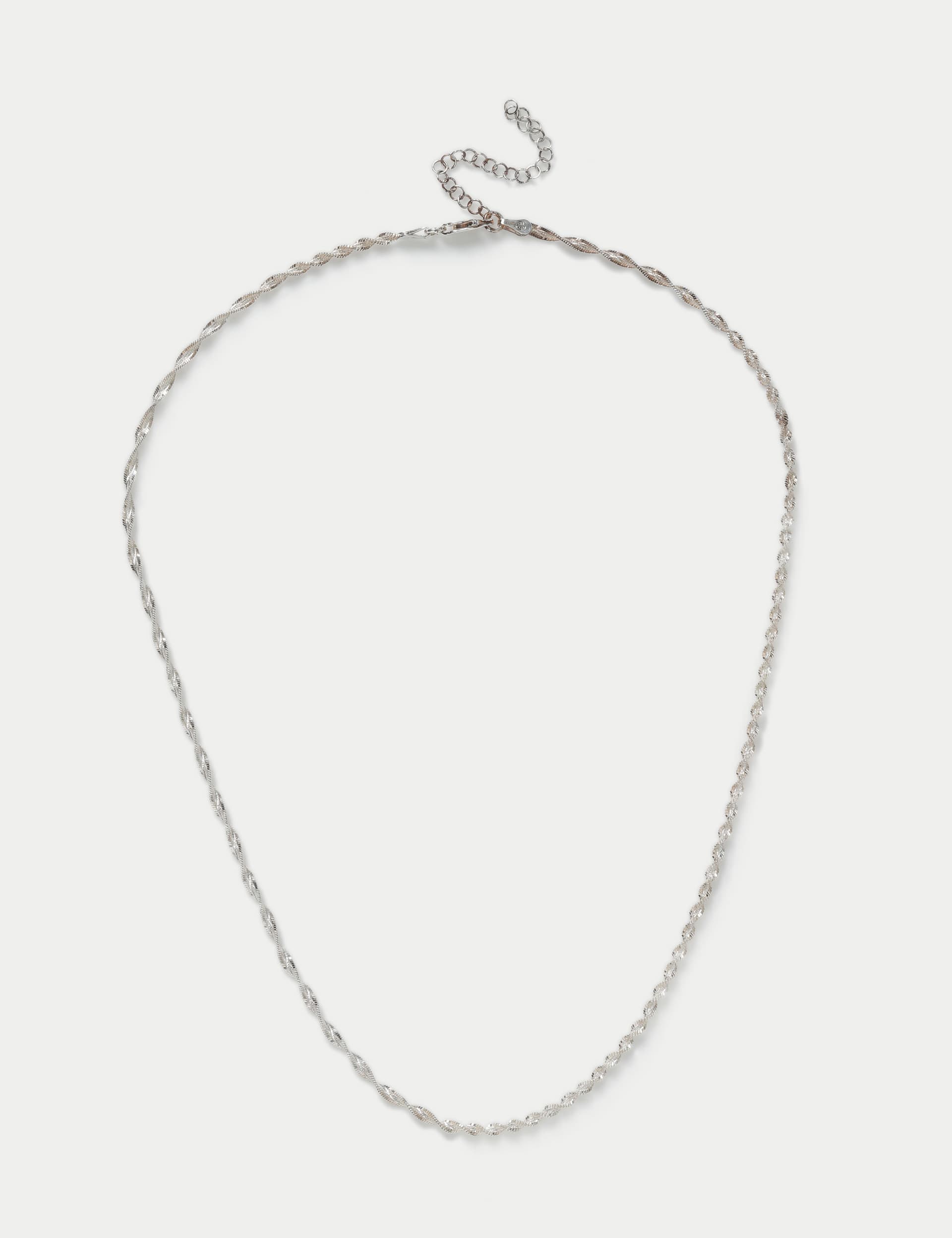 Autograph Women's 925 Sterling Silver Twist Necklace, Silver