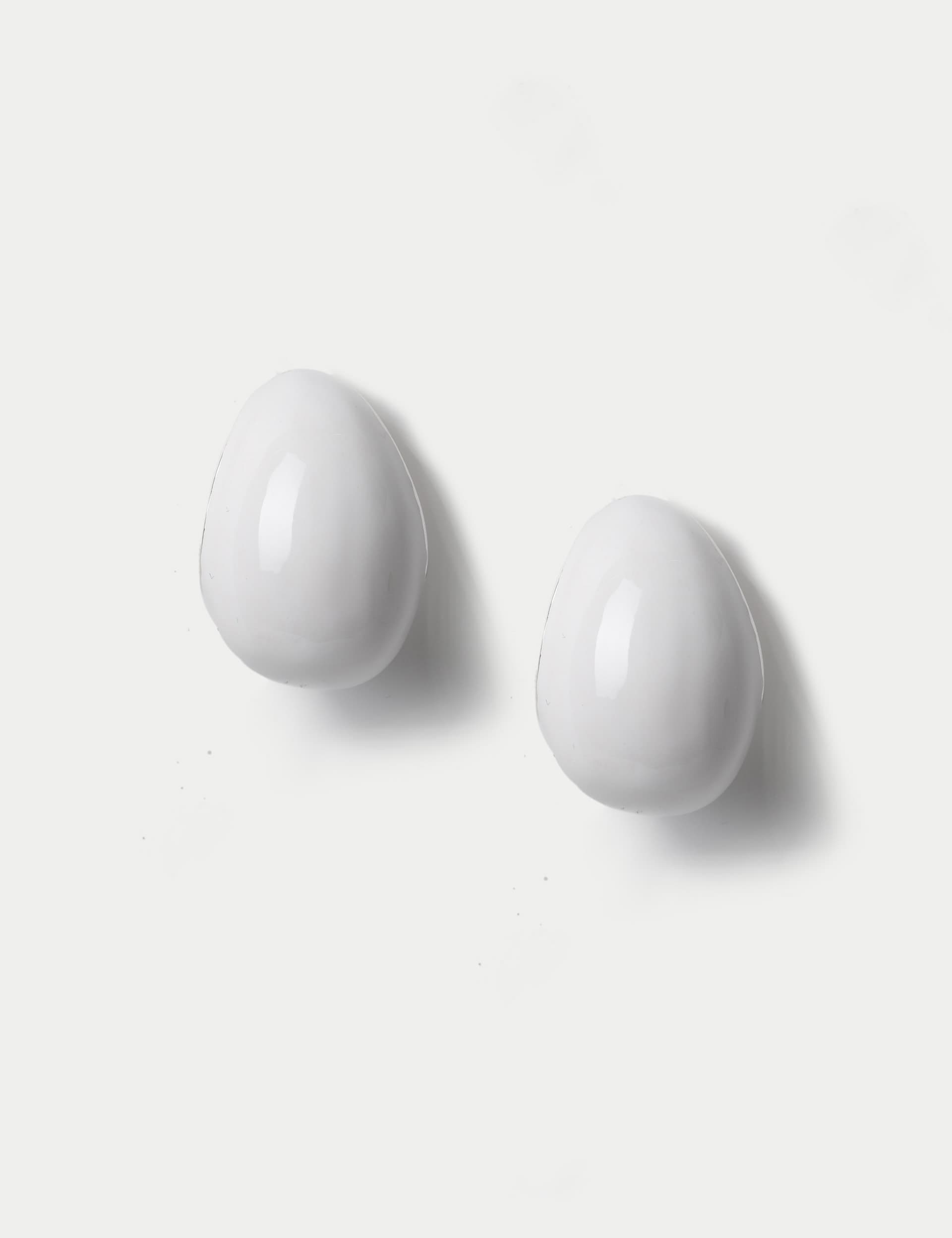 M&S Women's White Enamel Drop Earrings  White