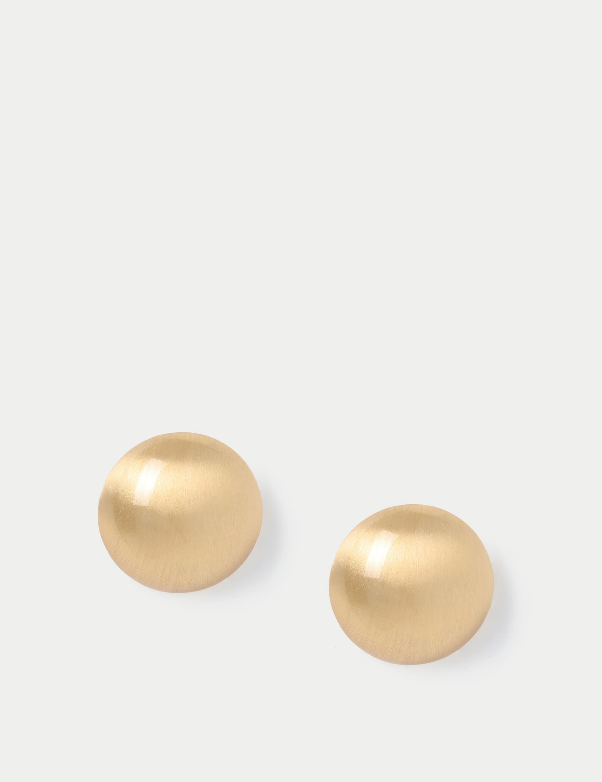 M&S Women's Brushed Gold Tone Oversized Statement Earrings  Gold