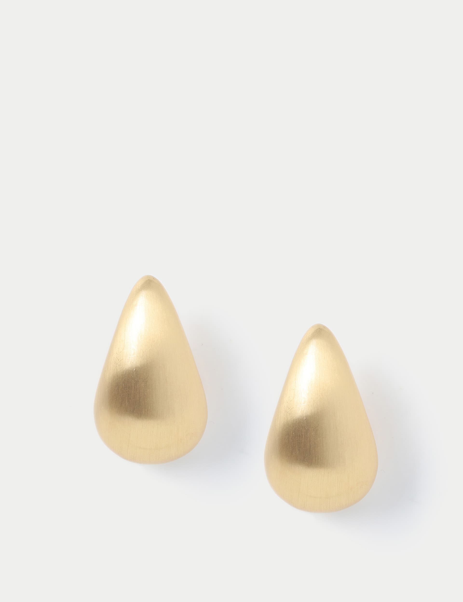 M&S Women's Tone Dome Drop Earrings - Gold, Silver,Gold