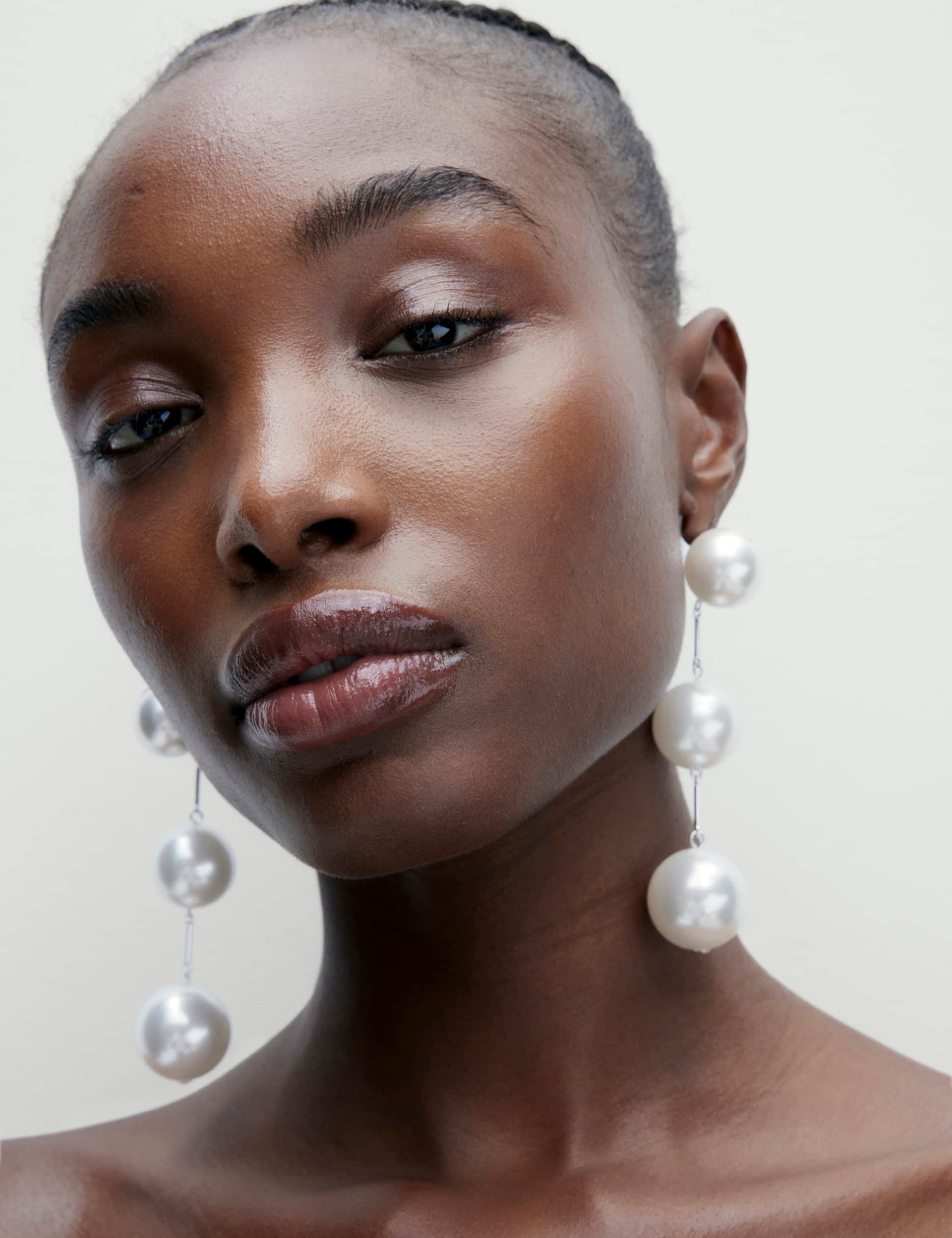 M&S Women's Pearl Sphere Drop Earring